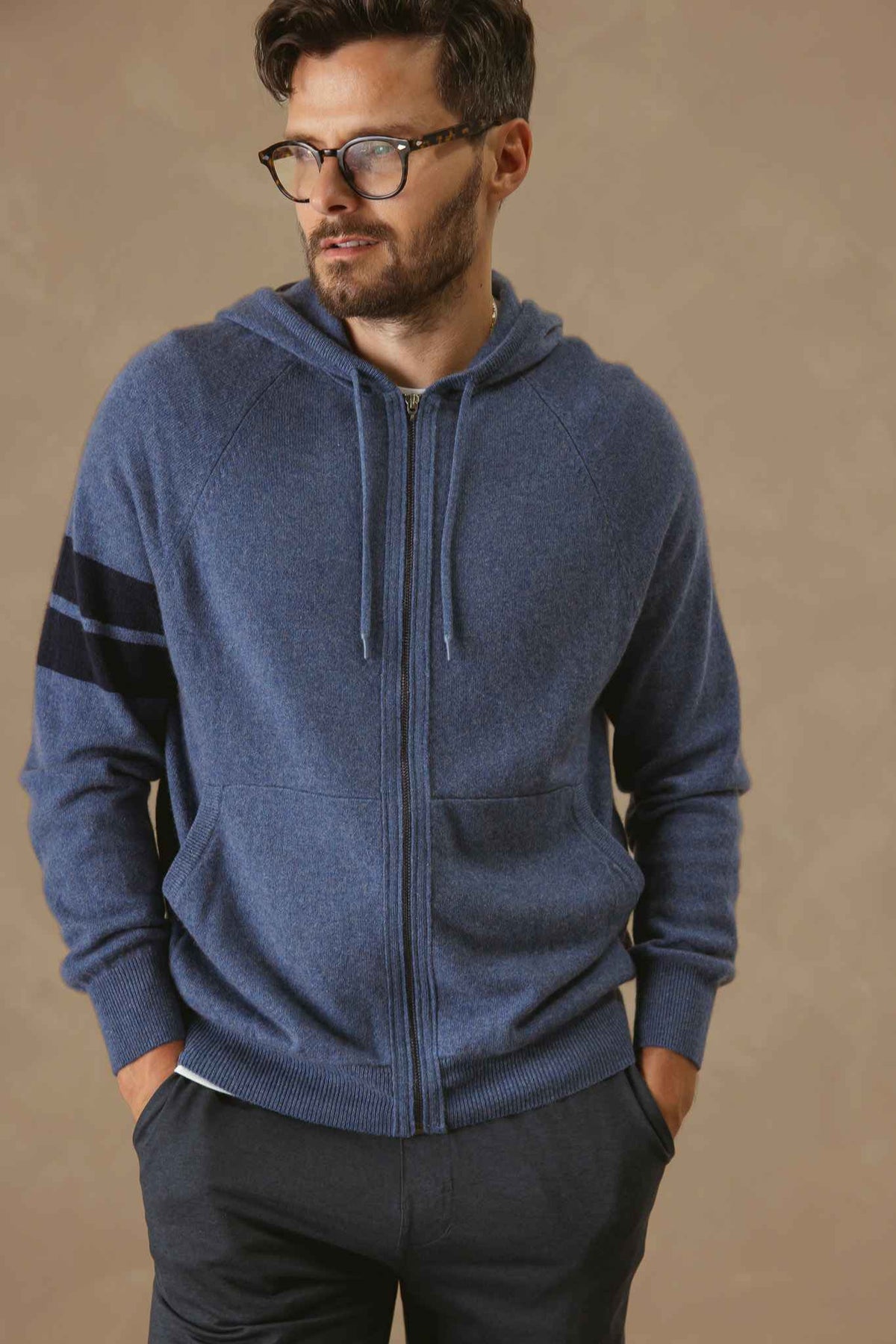 Zuma Men's Cashmere Zip Hoodie