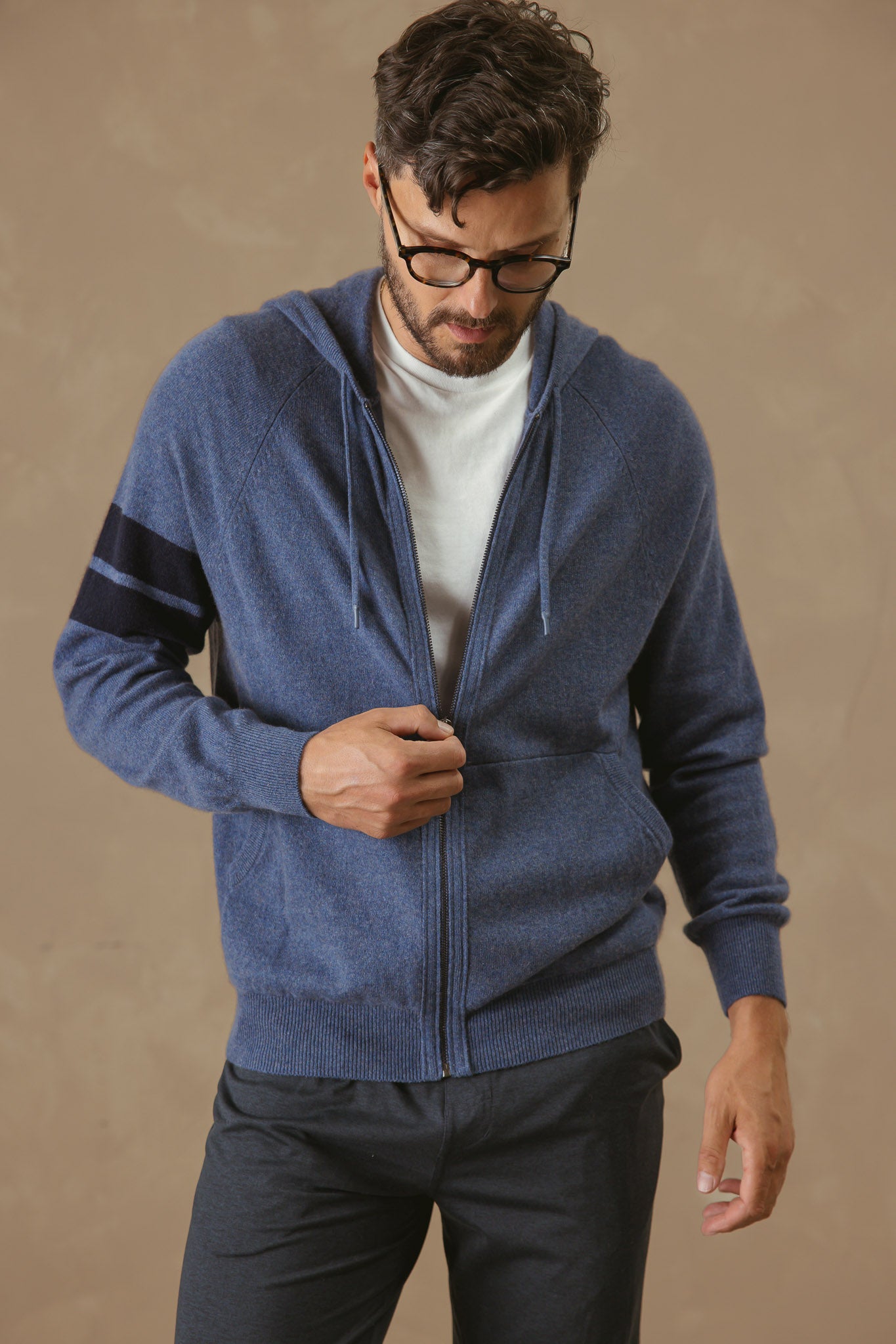 Zuma Men's Cashmere Zip Hoodie