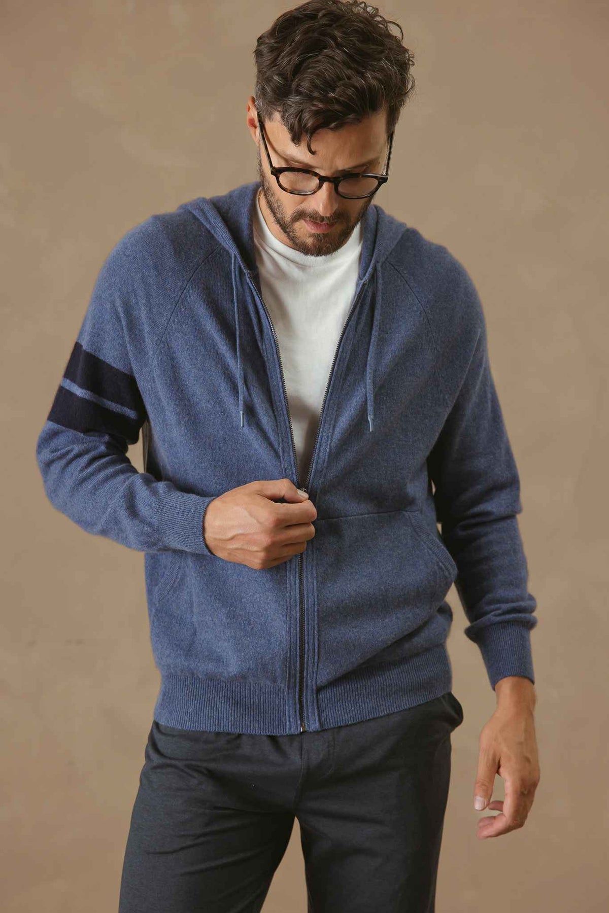 Zuma Men's Cashmere Zip Hoodie