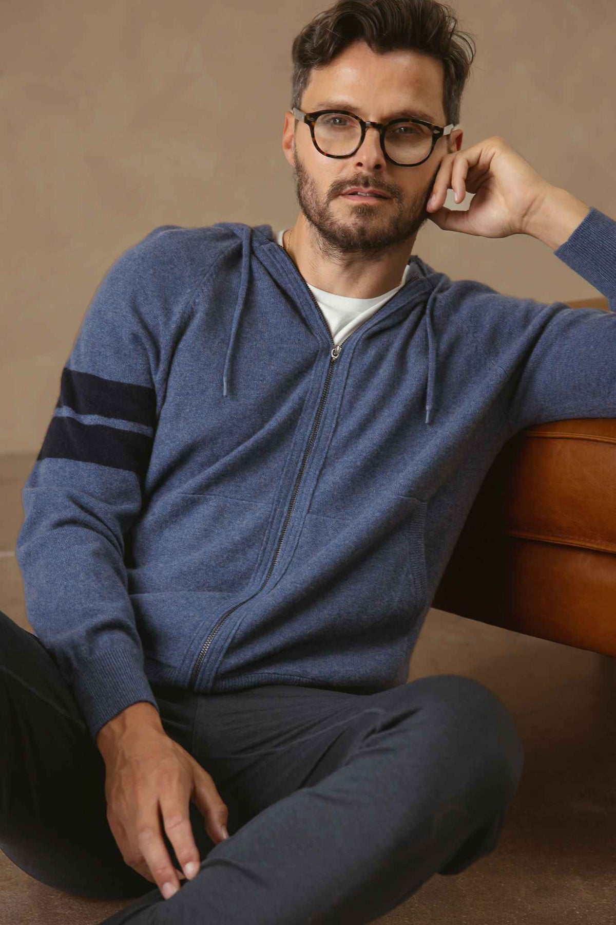 Zuma Men's Cashmere Zip Hoodie
