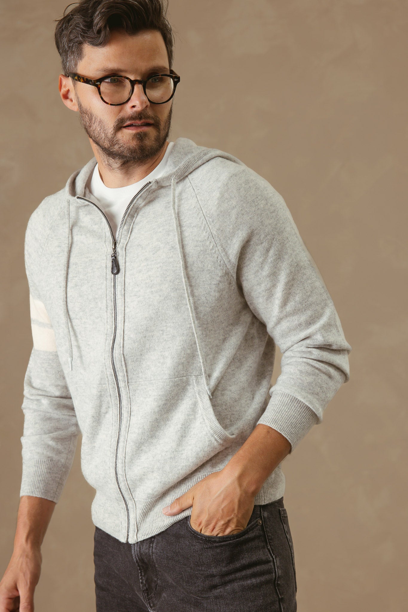 Zuma Men's Cashmere Zip Hoodie