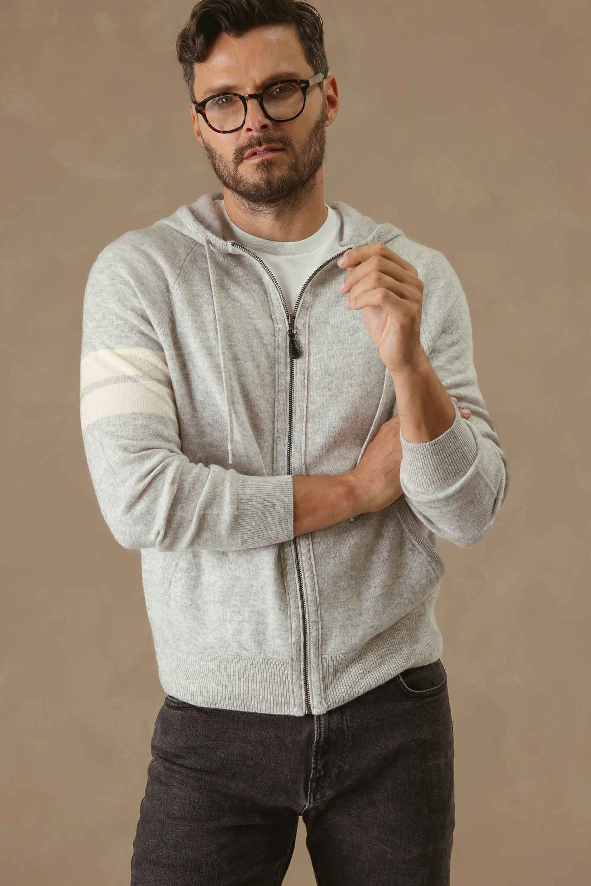 Zuma Men's Cashmere Zip Hoodie