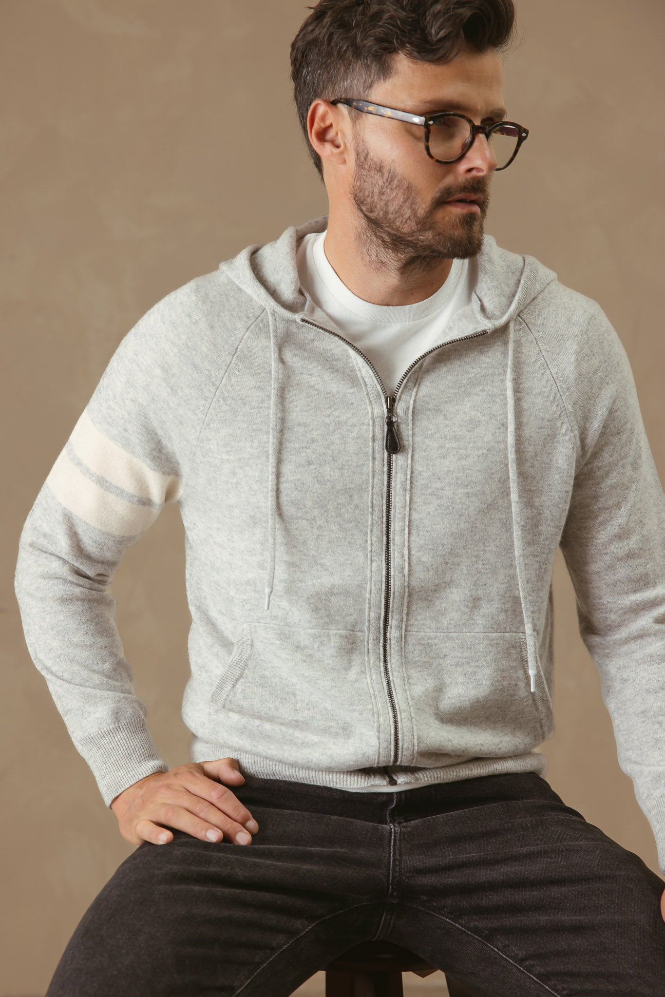 Zuma Men's Cashmere Zip Hoodie