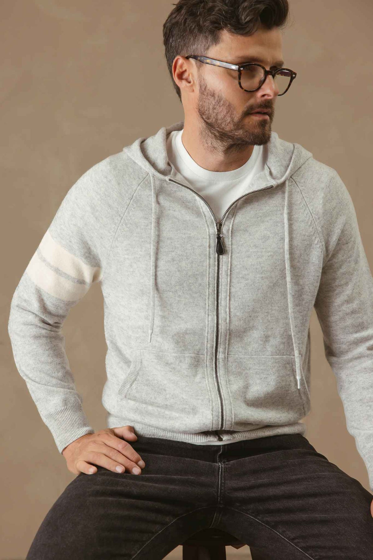 Zuma Men's Cashmere Zip Hoodie