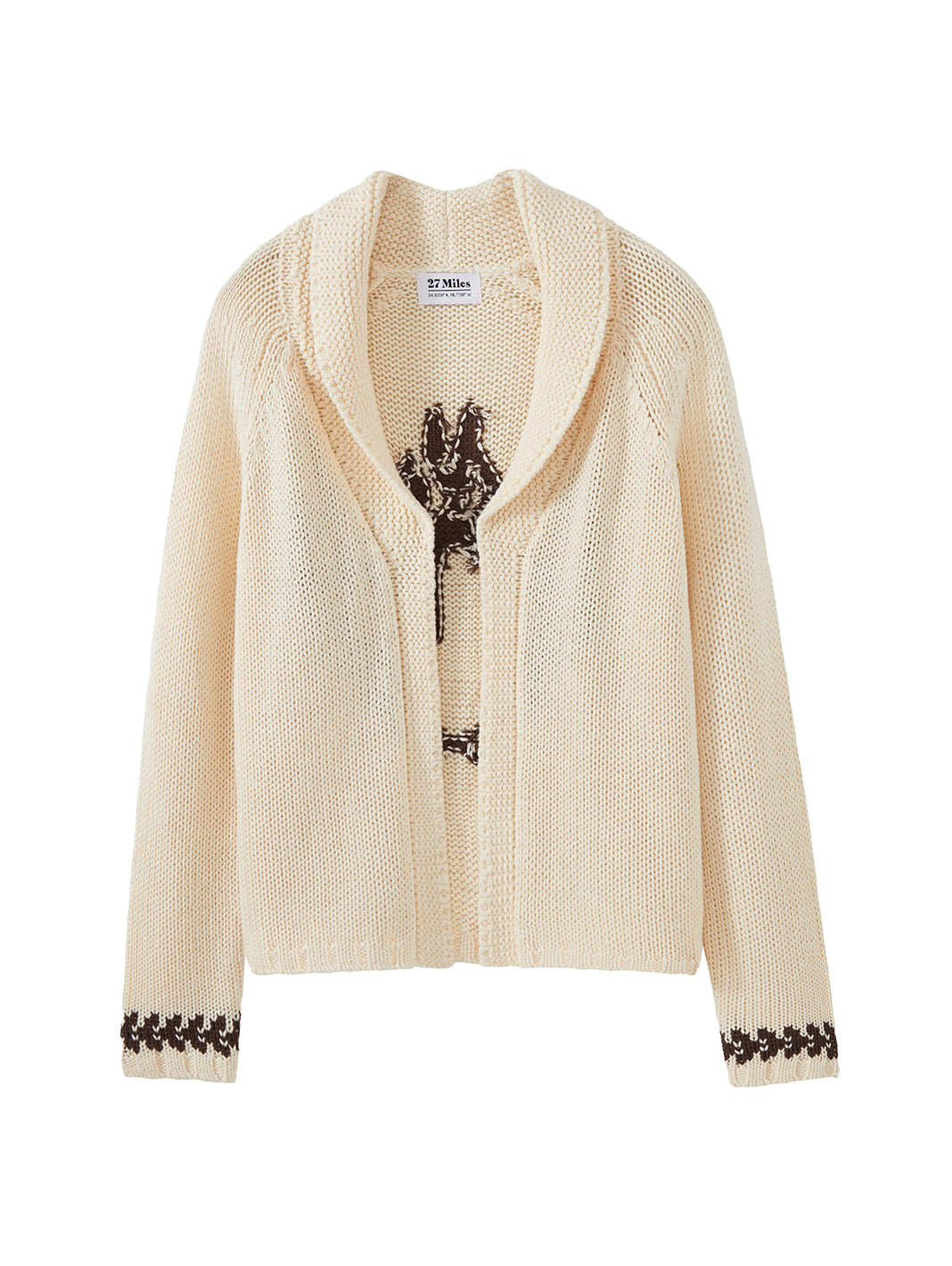Birgitta Cotton Open Cardigan with Horse Graphic