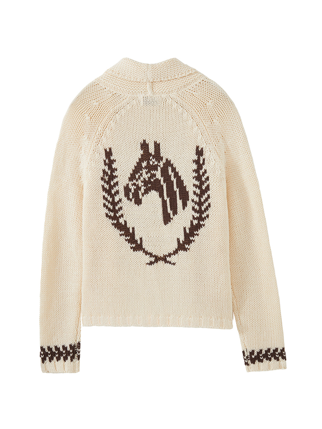 Birgitta Cotton Open Cardigan with Horse Graphic