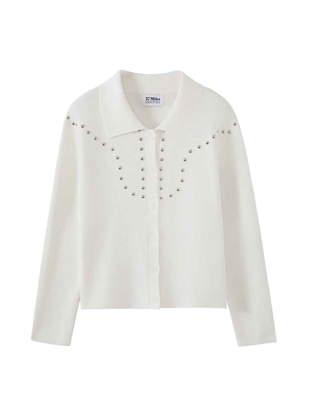 Theresa Studded Collar Knit Jacket