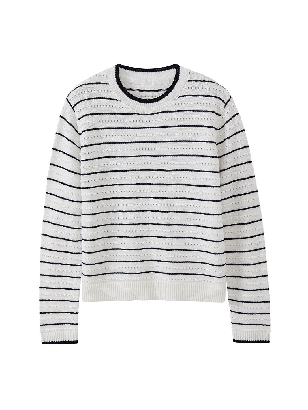Leah Cotton Striped Crew