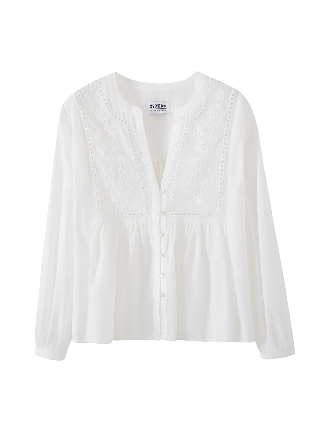 Marlee Long Sleeve Embroidered Blouse