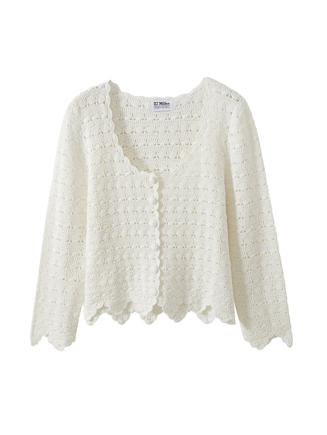 Rey Cotton Hand Crochet Cardigan