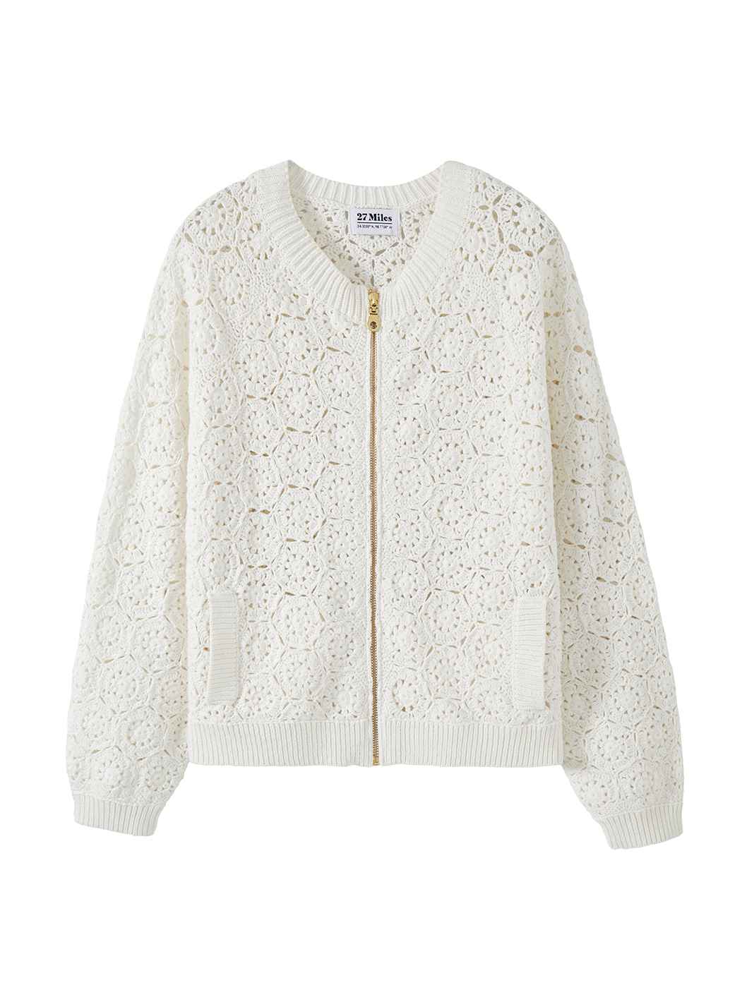 Kezia Hand Crochet Bomber Jacket