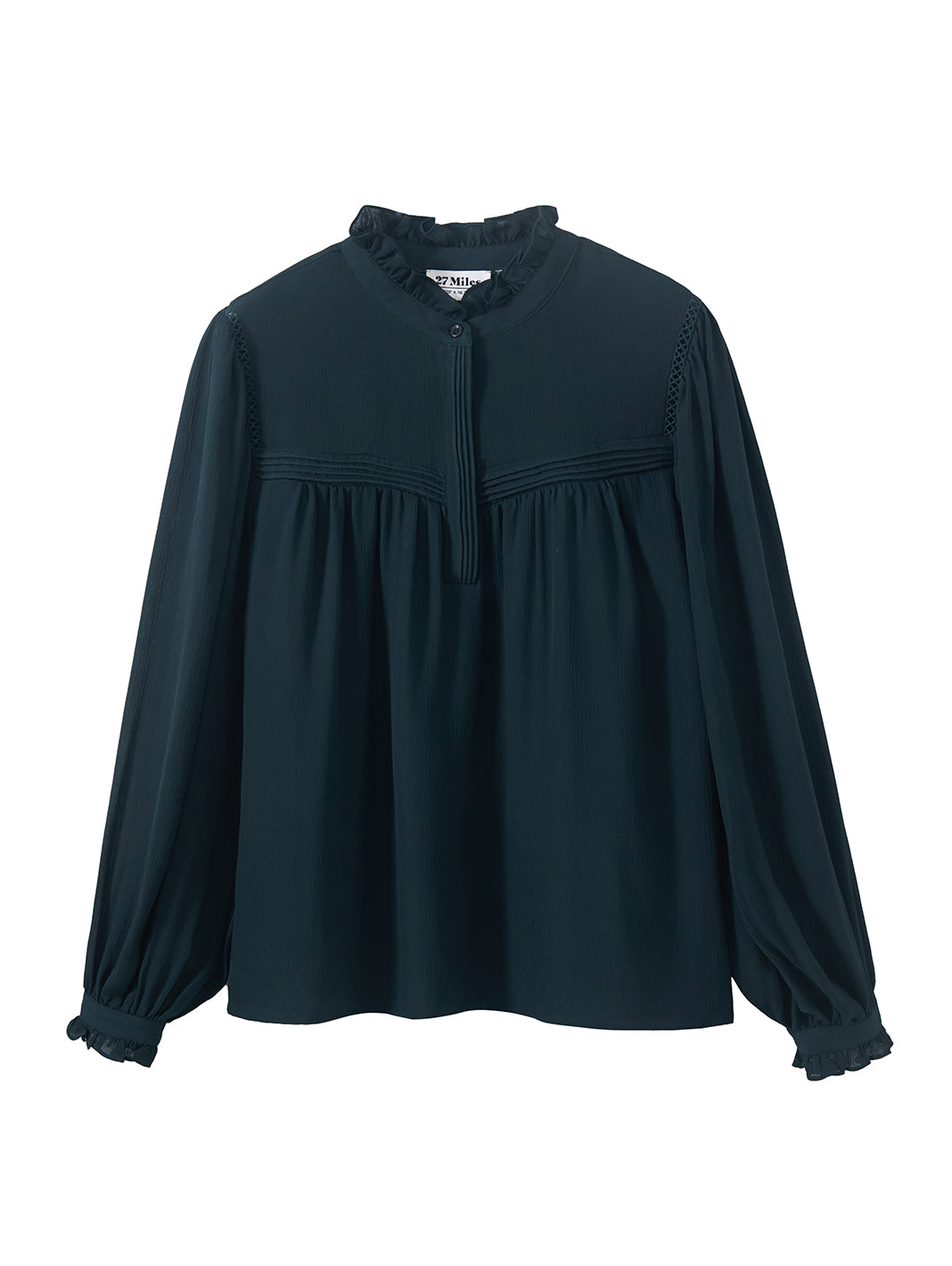 Arabella Forest Green Silk Blouse