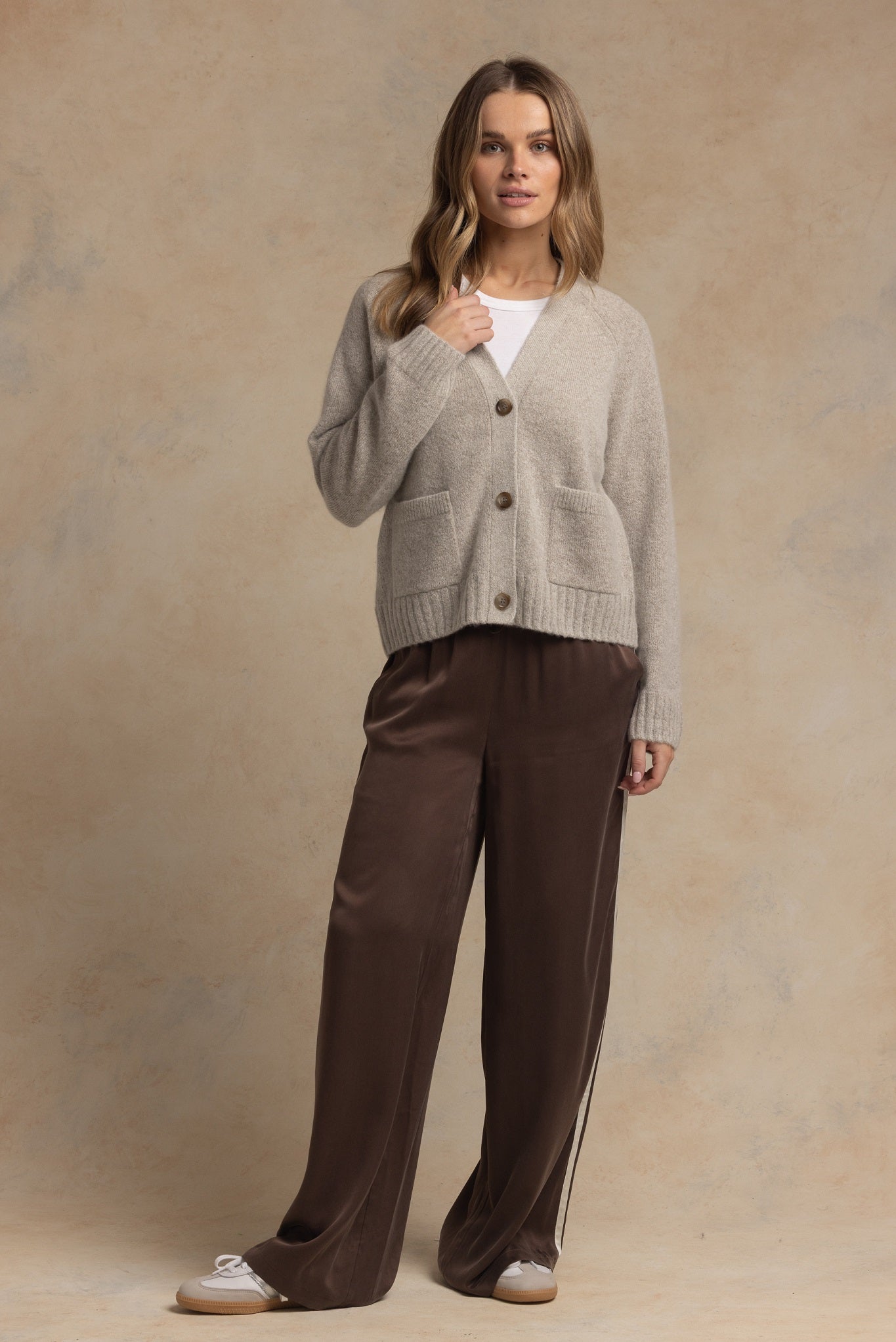 Amanda Cashmere Button Up Cardigan