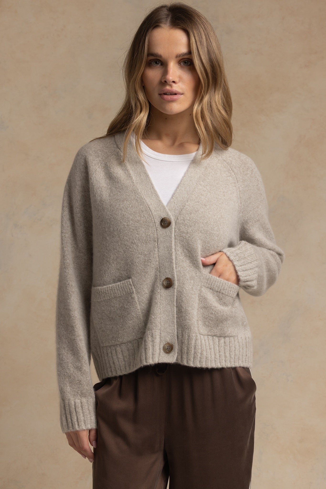 Amanda Cashmere Button Up Cardigan