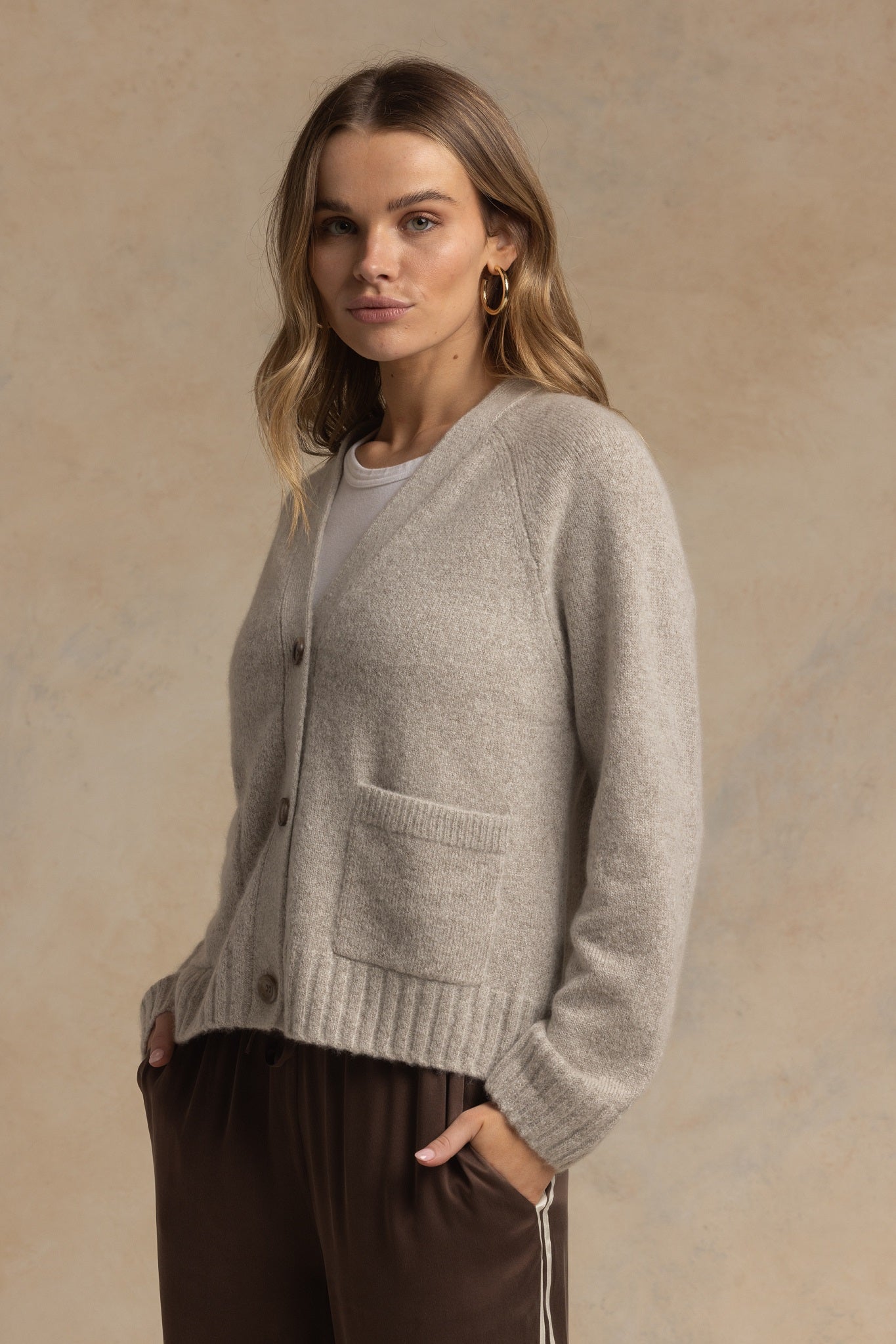 Amanda Cashmere Button Up Cardigan