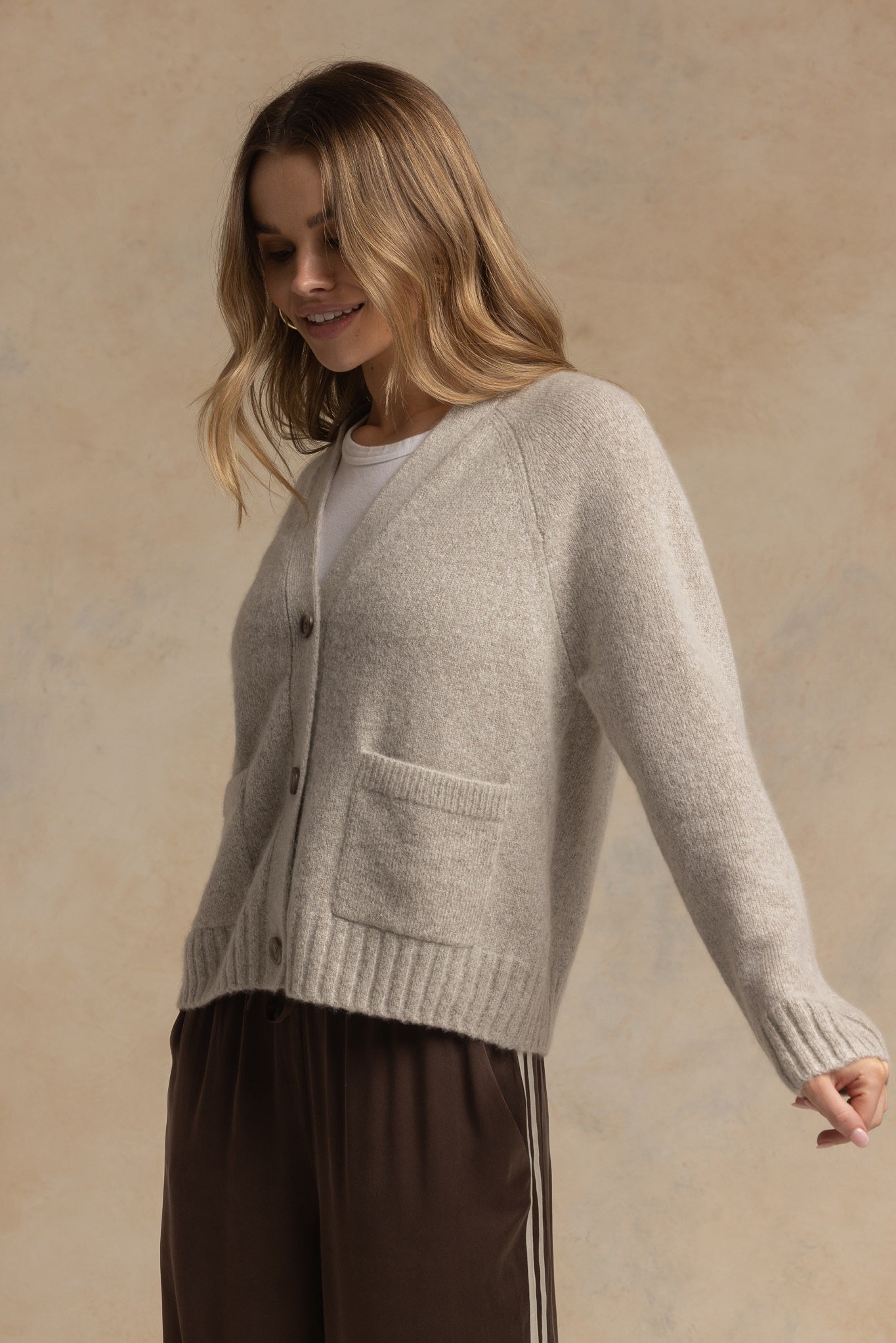 Amanda Cashmere Button Up Cardigan