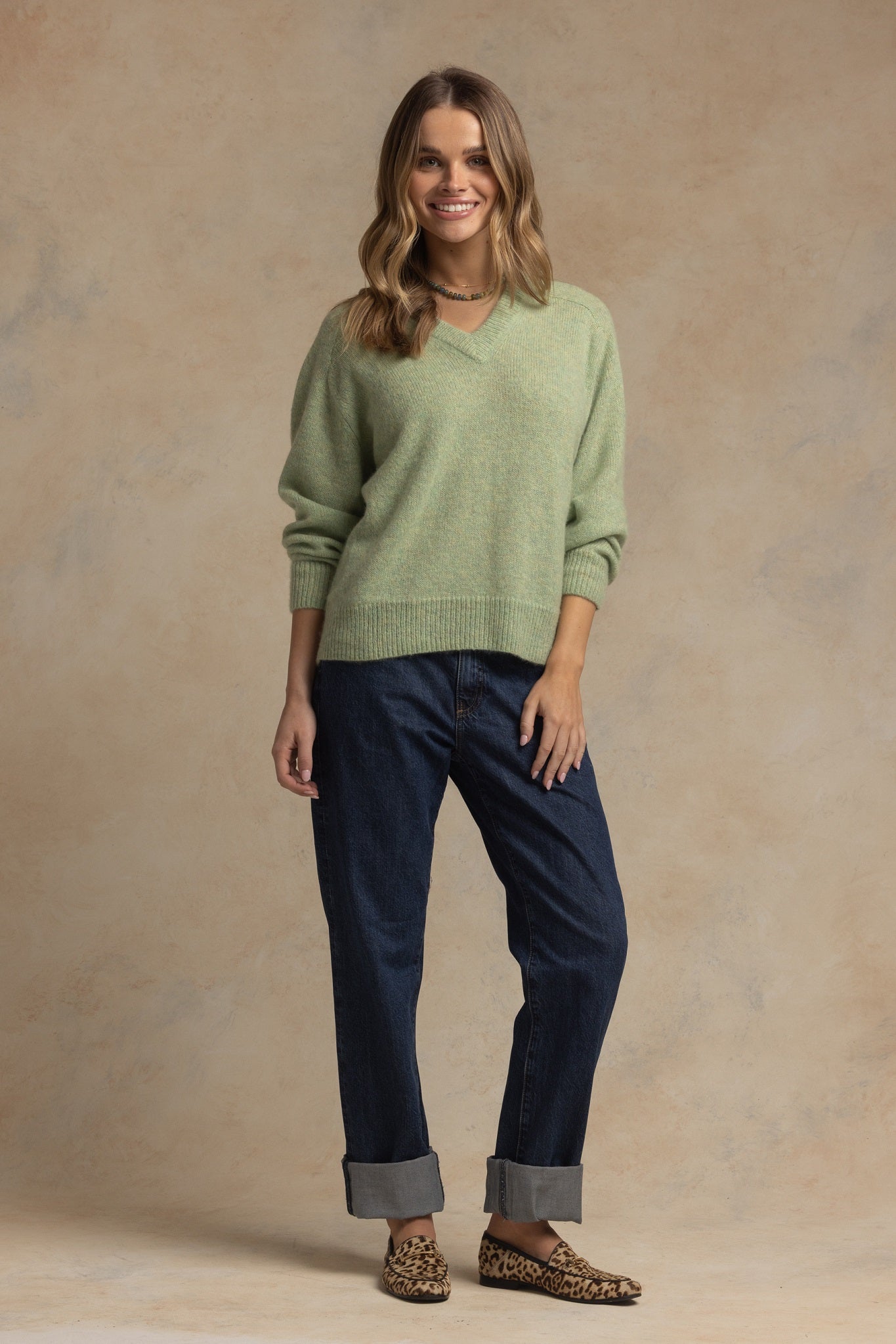 Chris Oversized Cashmere V Neck