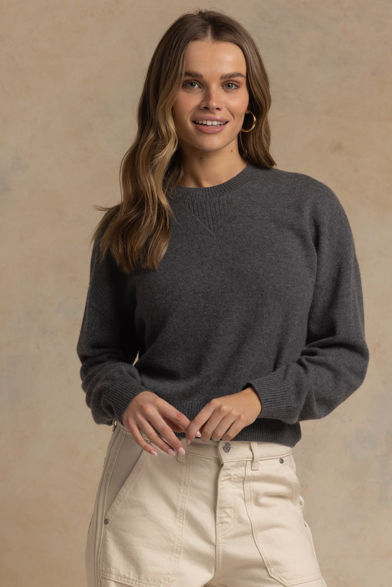 Misia Cashmere Cropped Crew