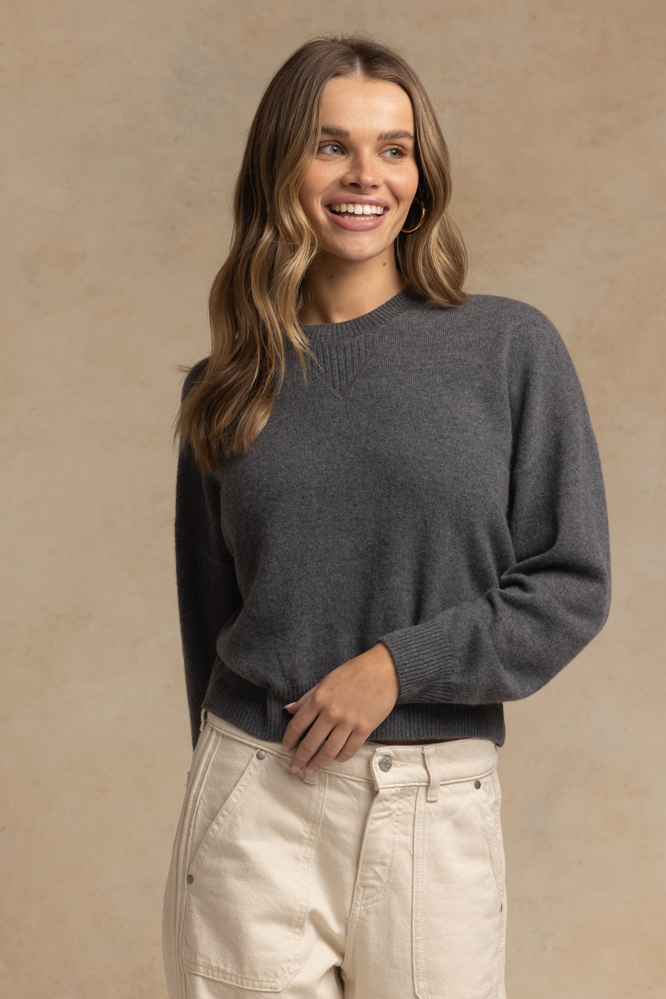 Misia Cashmere Cropped Crew