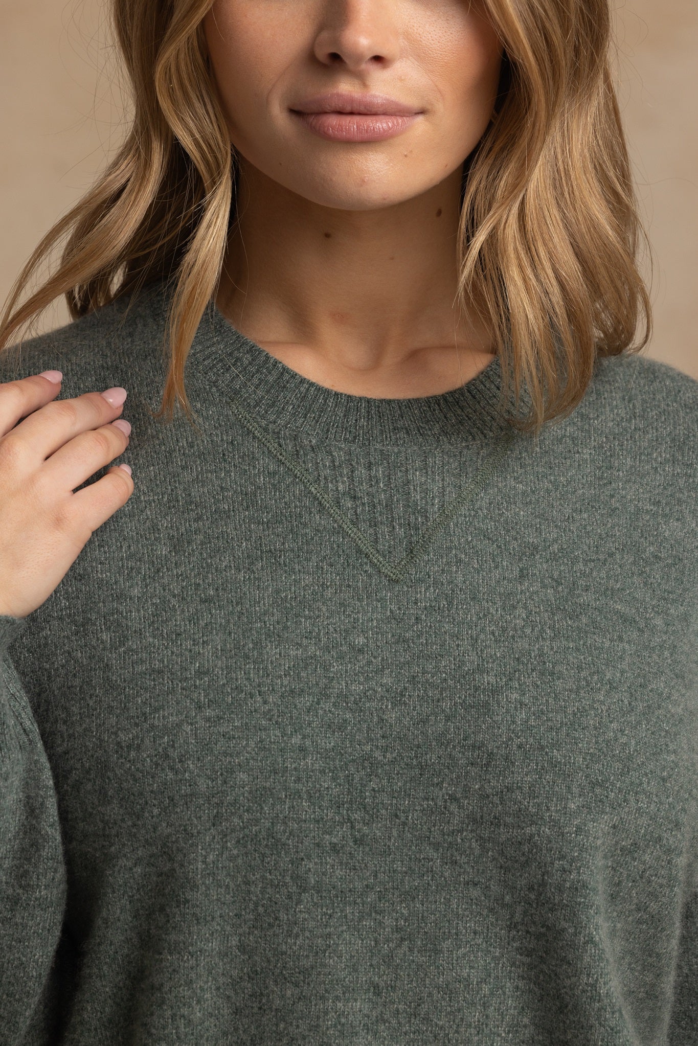 Misia Cashmere Cropped Crew
