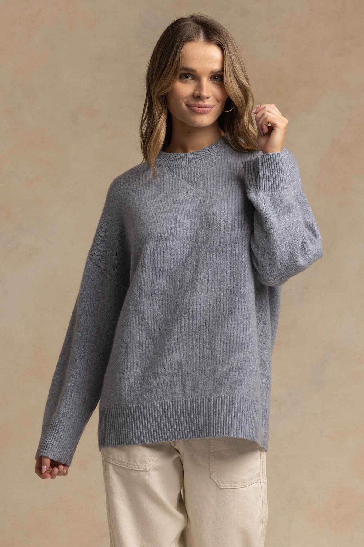 Saira Cashmere Oversized Crew