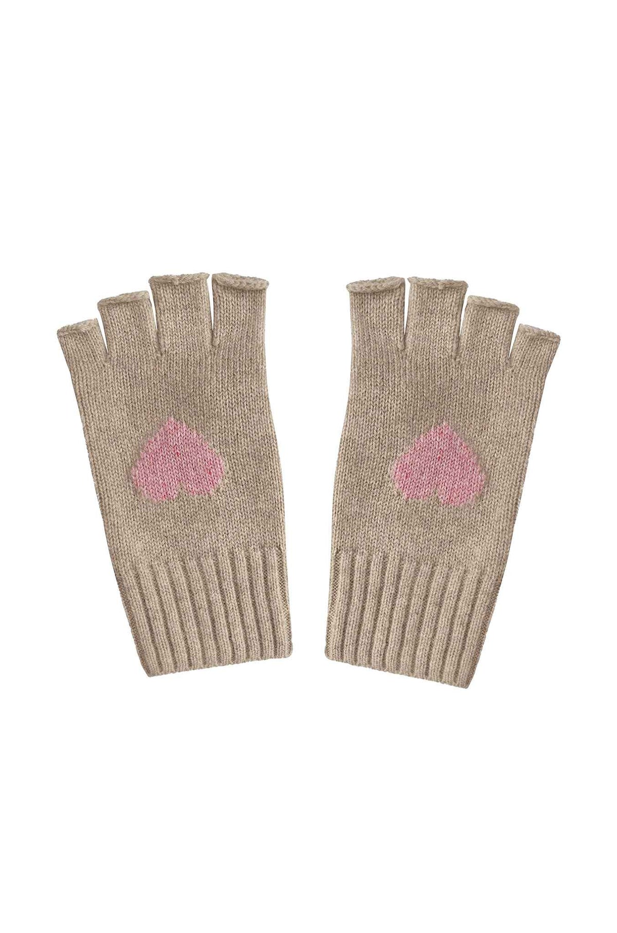 Scarlett Cashmere Heart Fingerless Gloves