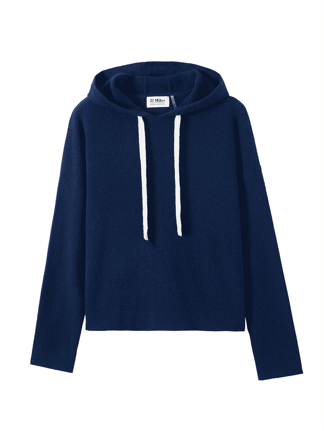 Tova -TN Cashmere Pullover Hoodie with Contrast Drawstring
