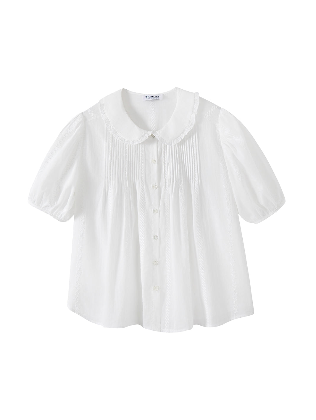 Jessa Short Sleeve Embroidered Blouse