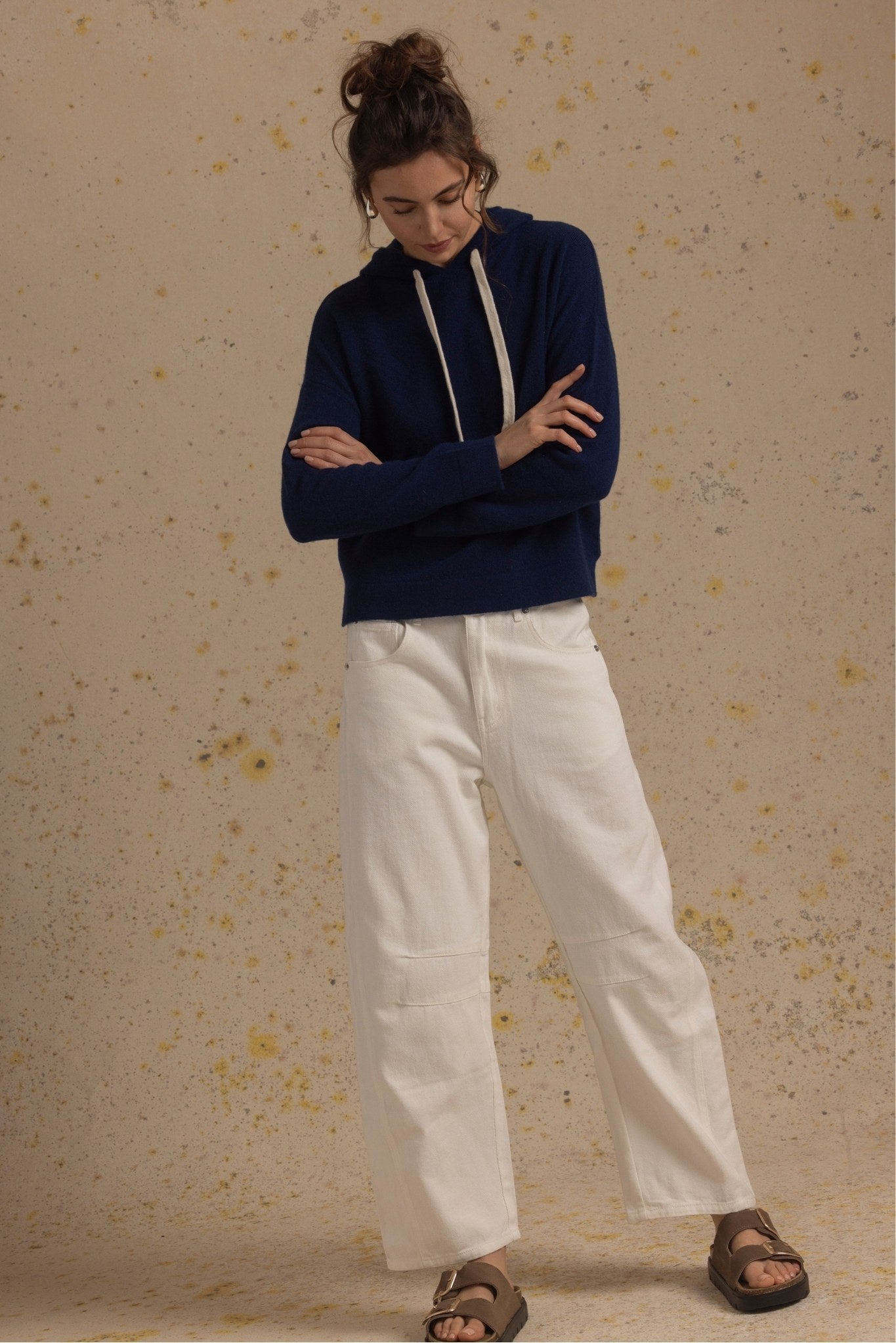 Tova -TN Cashmere Pullover Hoodie with Contrast Drawstring