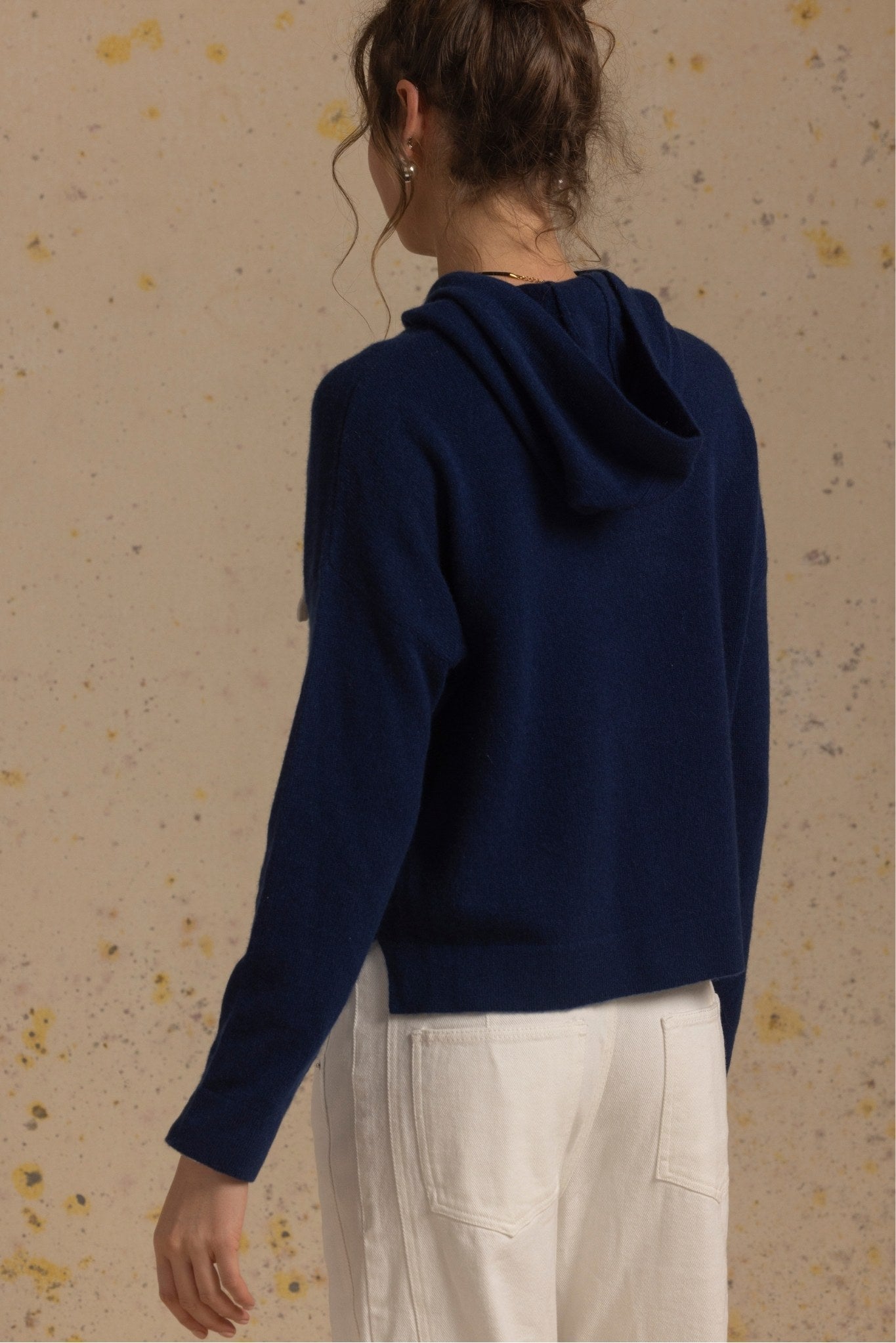 Tova -TN Cashmere Pullover Hoodie with Contrast Drawstring