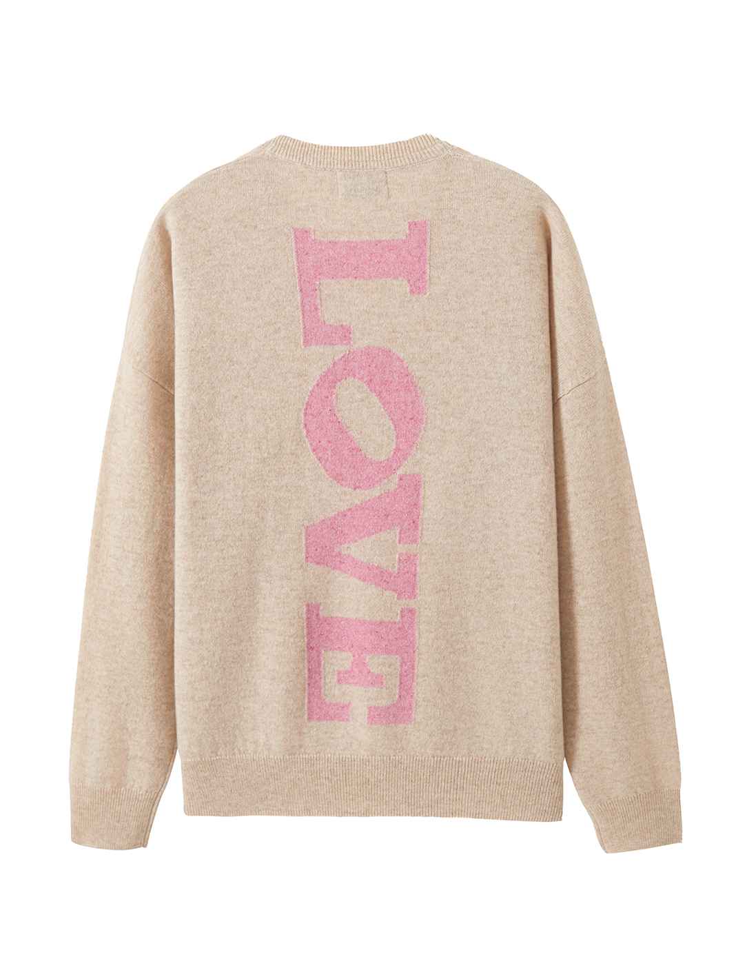 Lovella Cashmere V with LOVE Intarsia