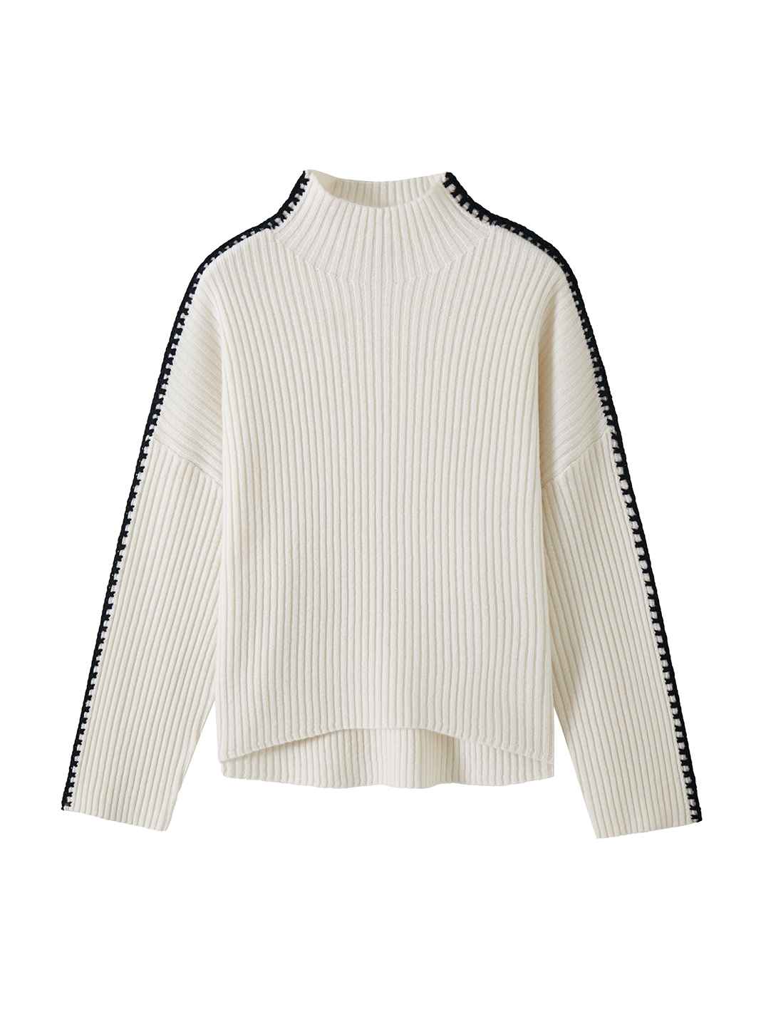 Mochi Mockneck With Whip Stitch Detail