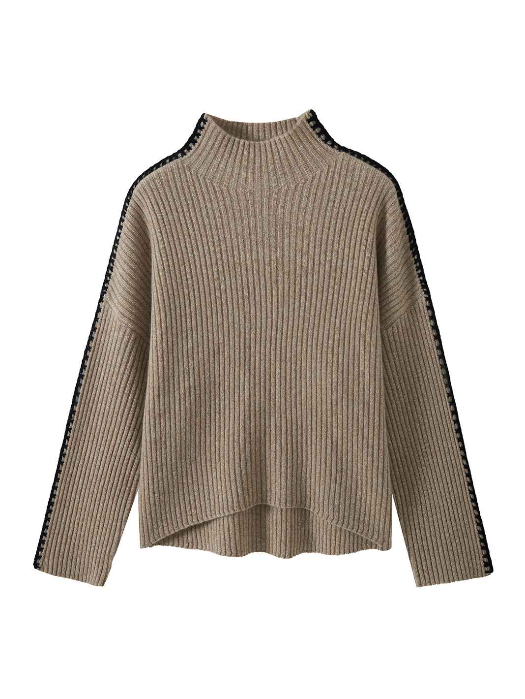 Mochi Mockneck With Whip Stitch Detail