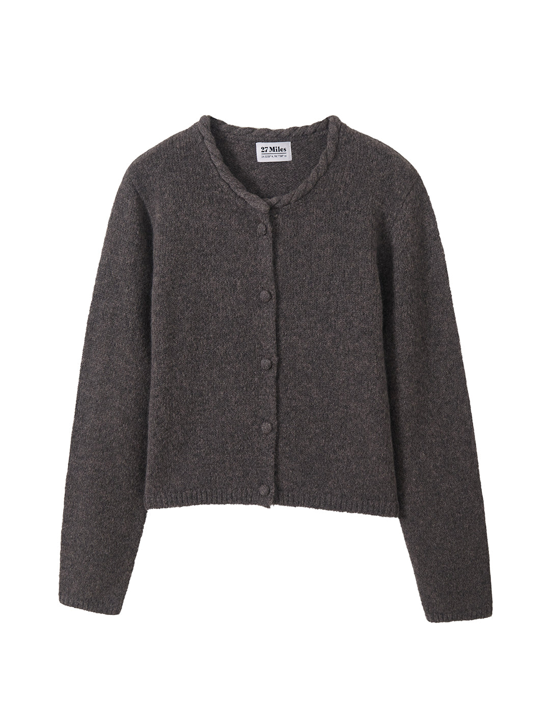 Wynn Cashmere Cable Crew Neck Cardigan