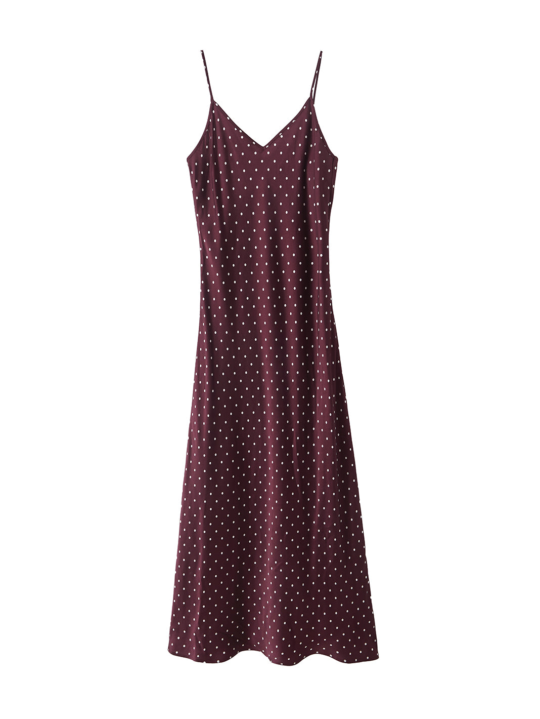 Suri Silk Polka Dot Bias Cut Midi Dress