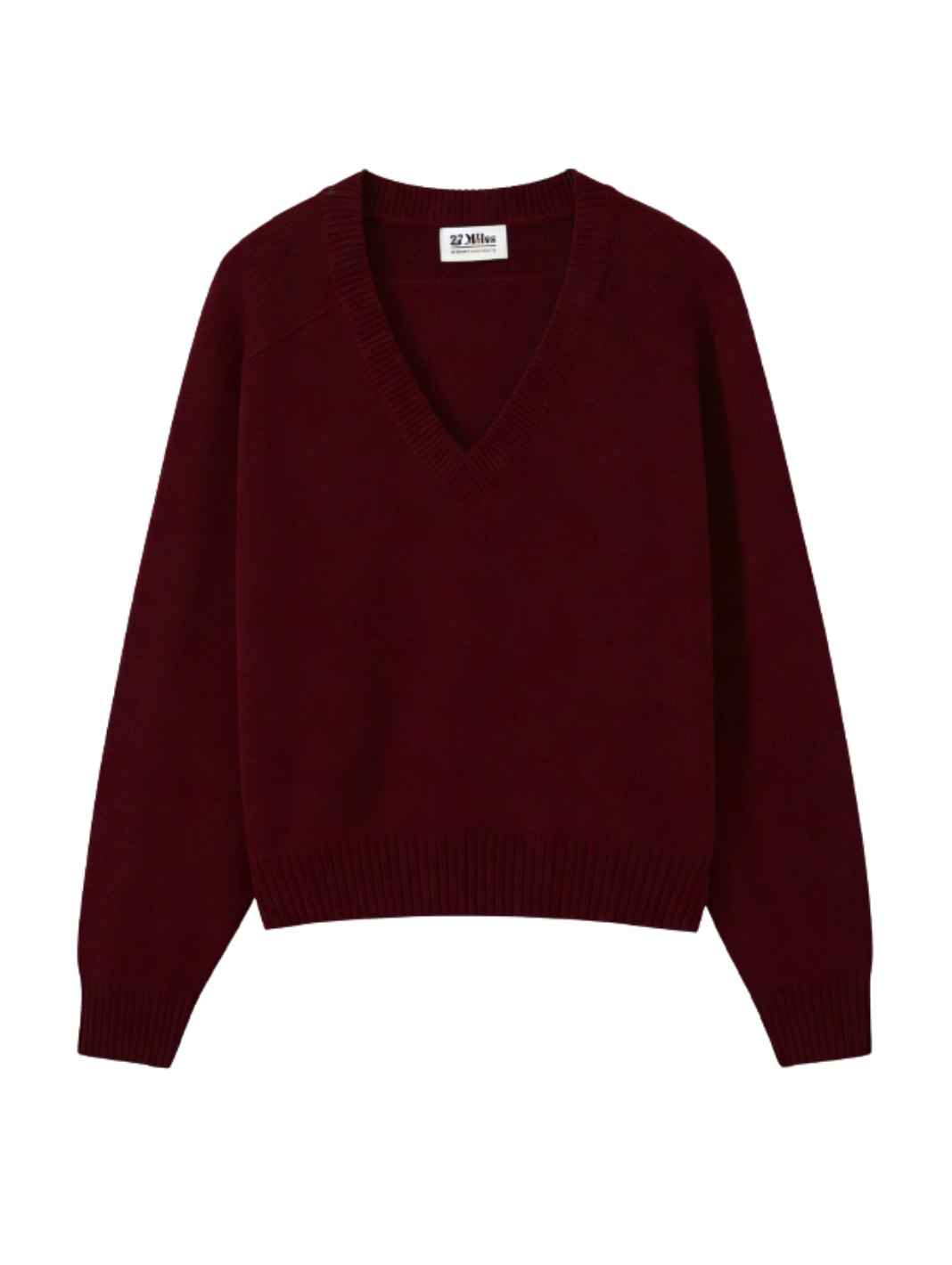 Crystal Women's Cashmere V Neck Pullover