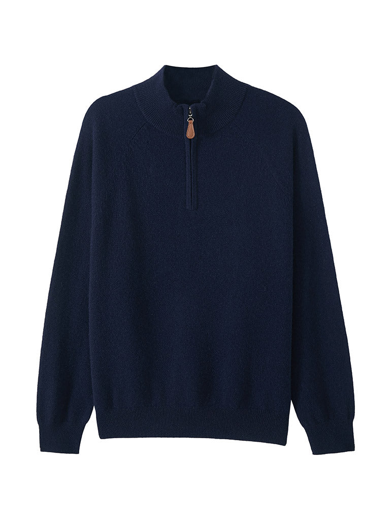 Davide Cashmere Quarter Zip Pullover