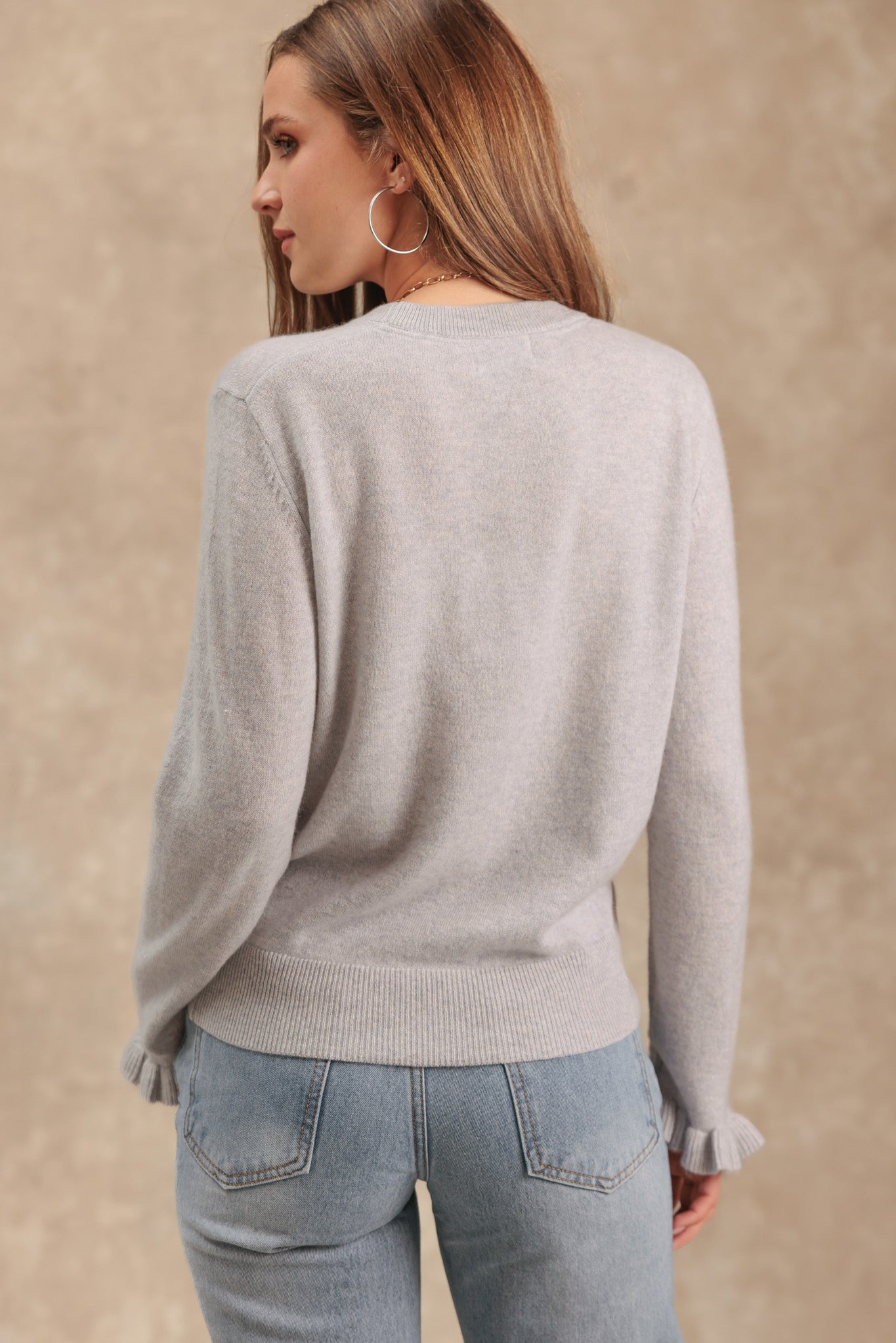 Amore Embroidered Cashmere Crew