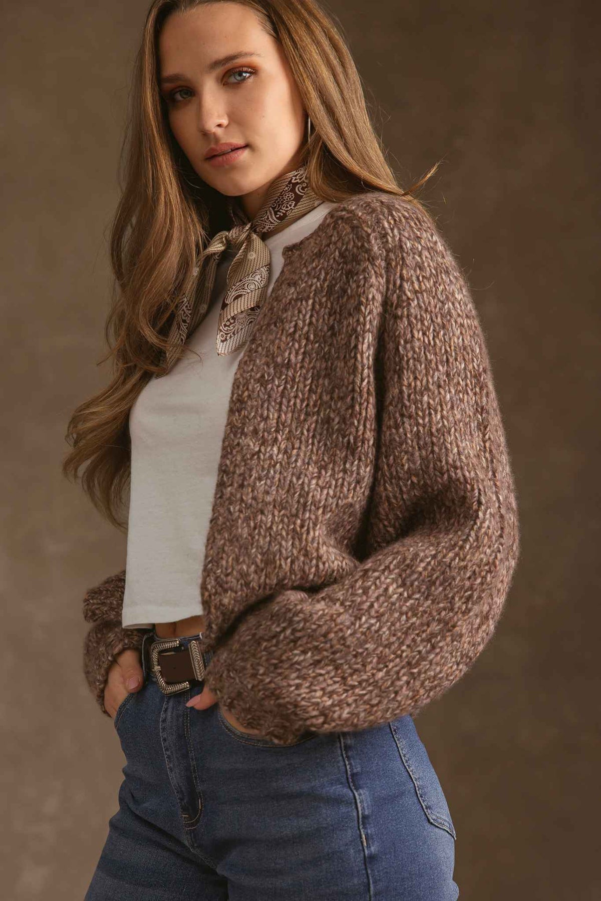 Madelyn Cashmere Chunky Open Cardigan