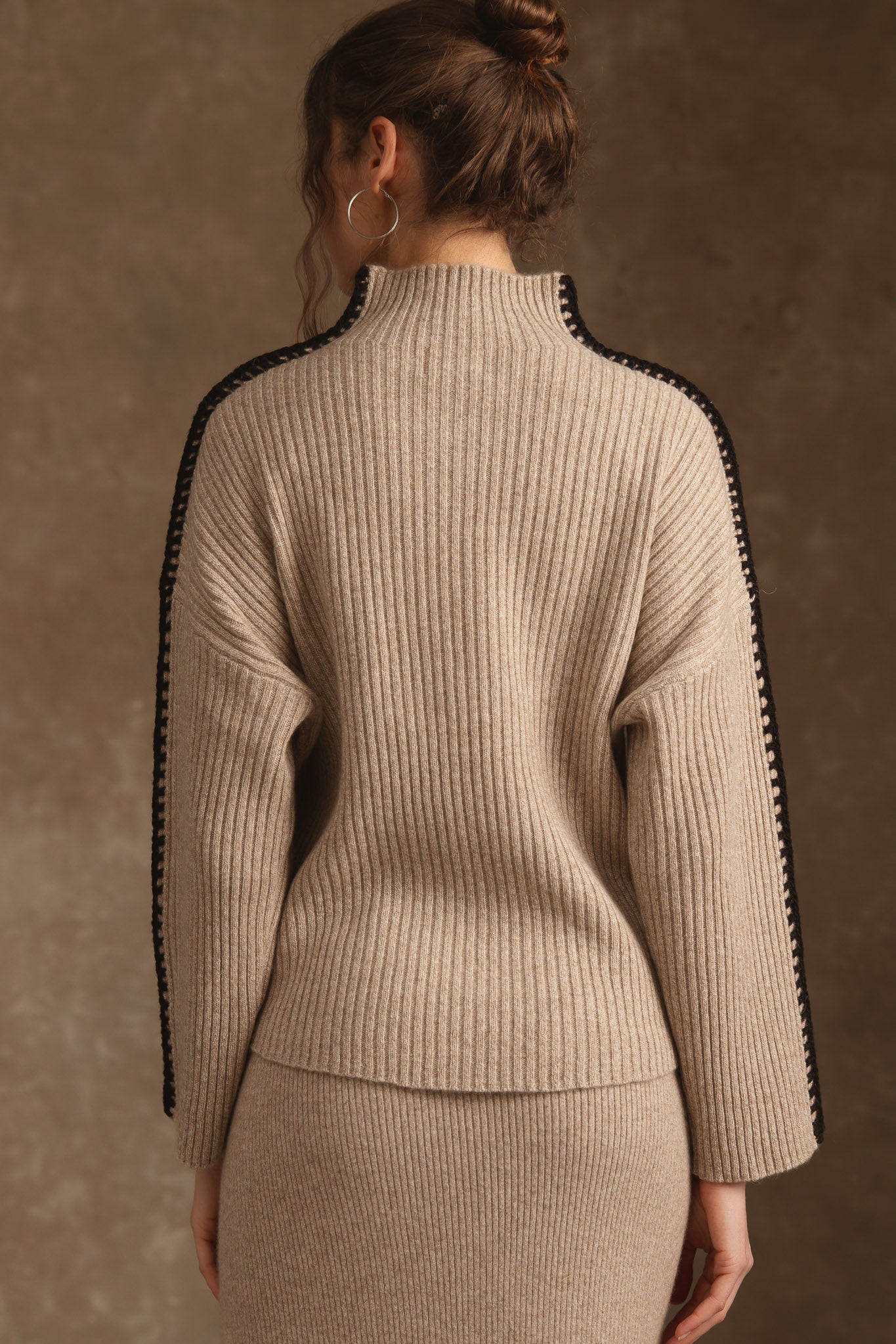 Mochi Mockneck With Whip Stitch Detail