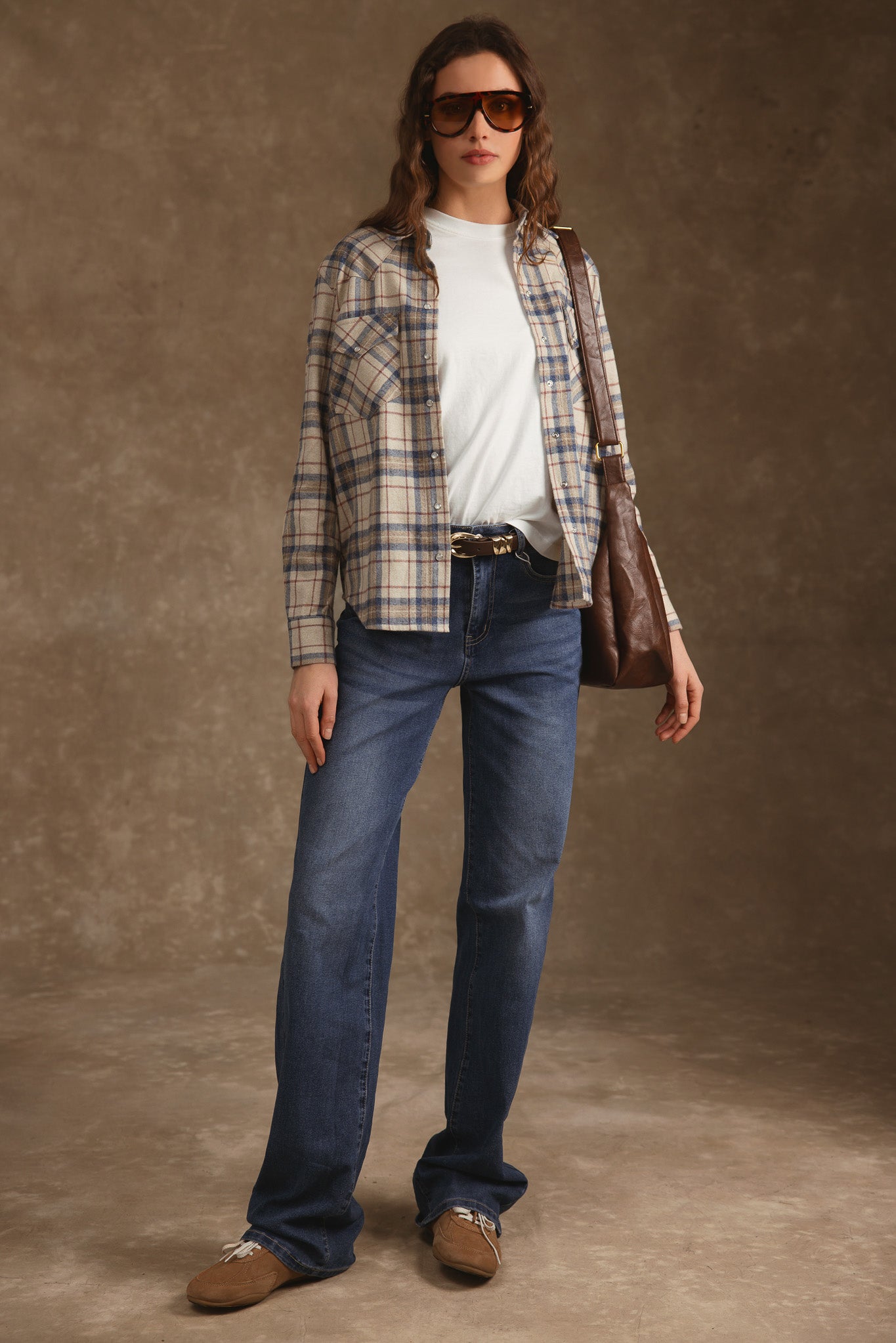Selva Cotton Western Plaid Shirt