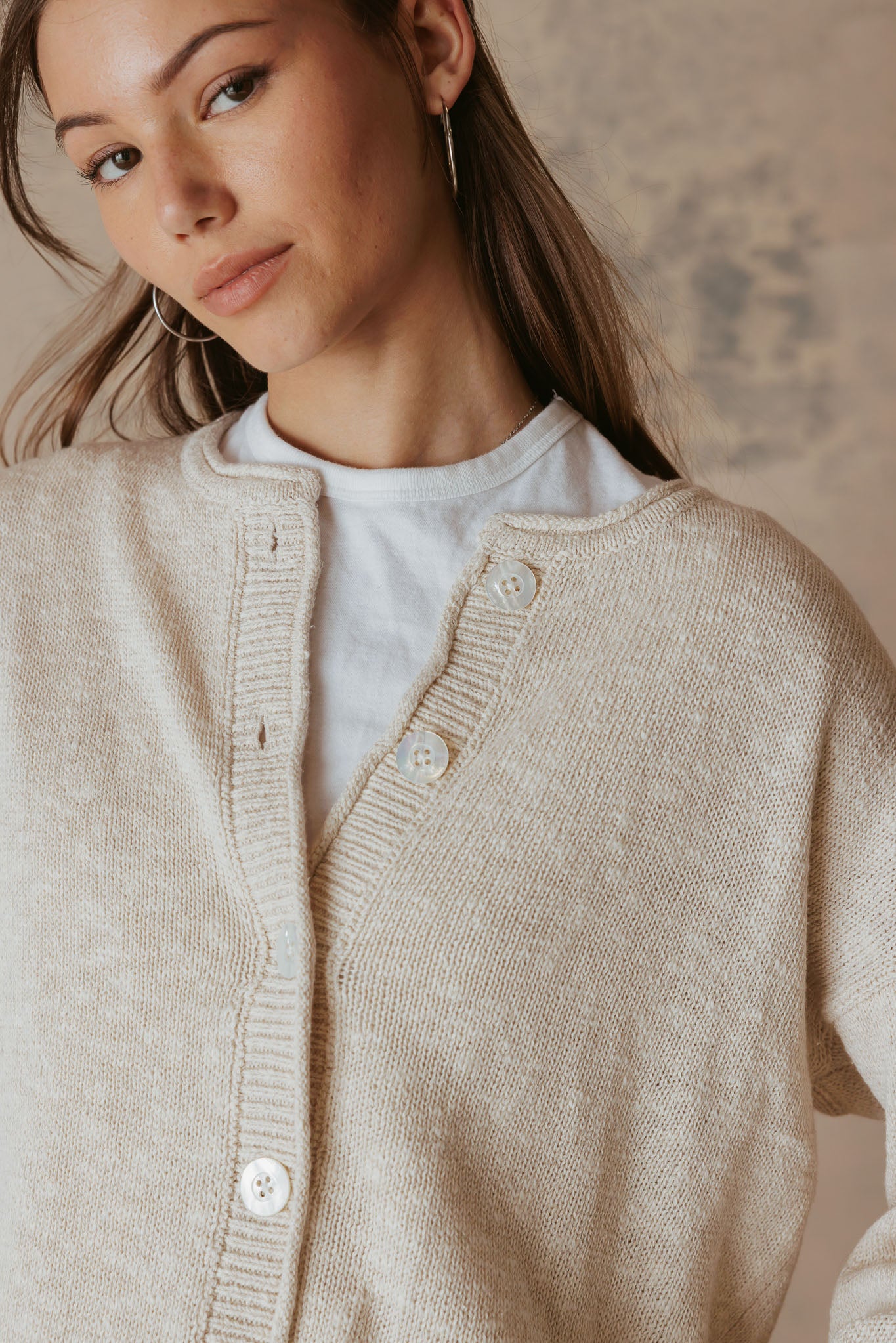 Ashleigh Silk Linen Blend Cardigan