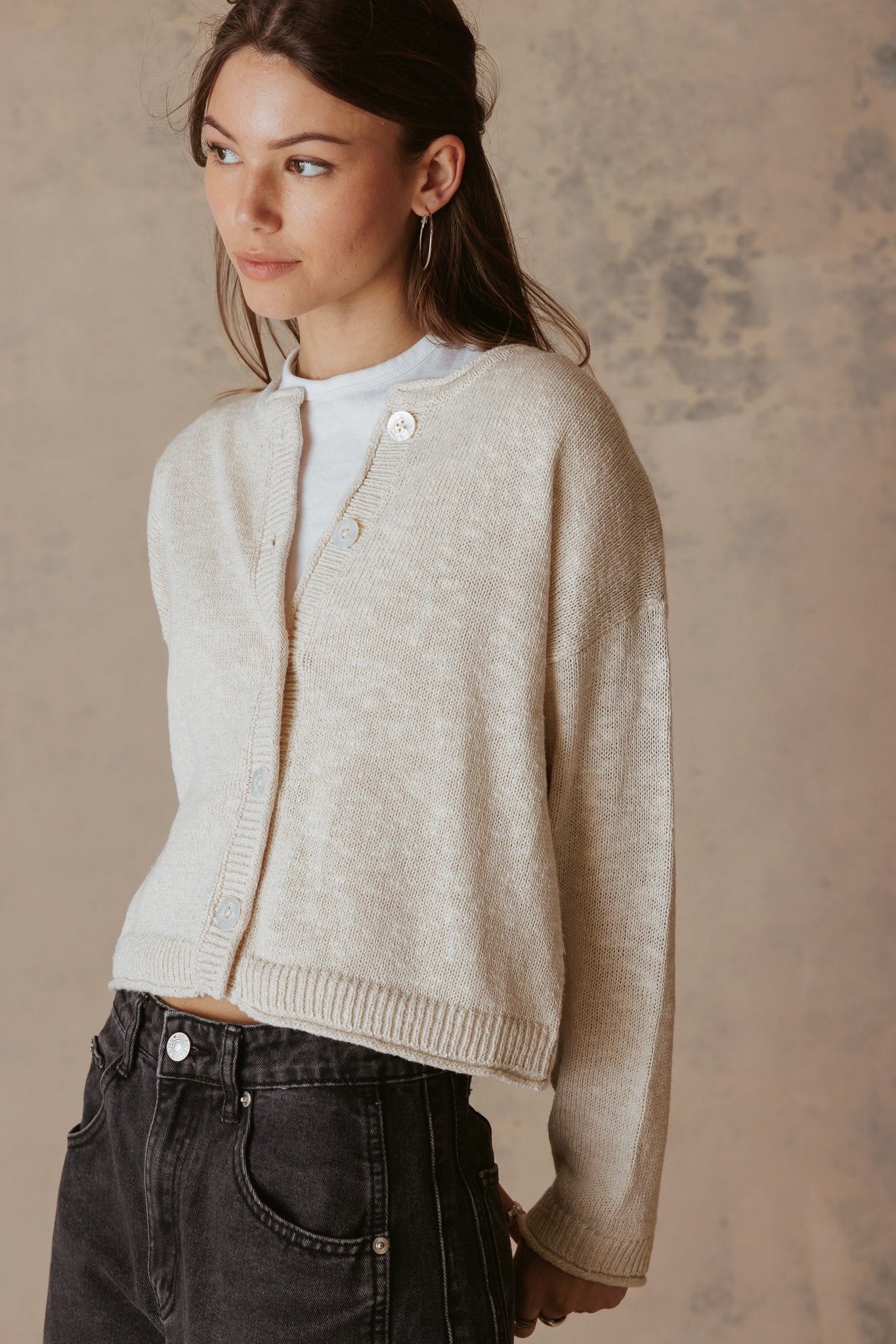 Ashleigh Silk Linen Blend Cardigan