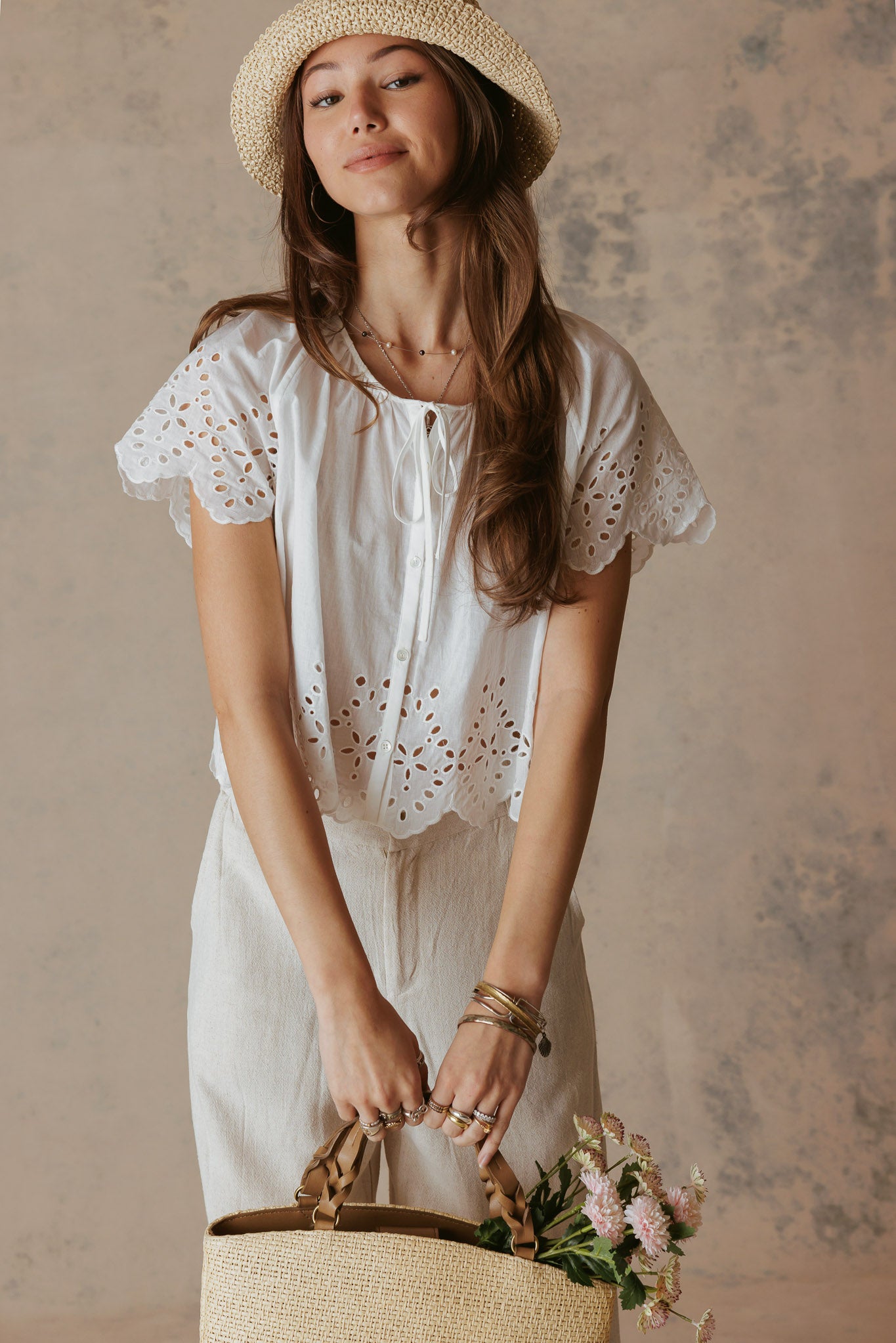 Azalea Short Sleeve Cropped Top