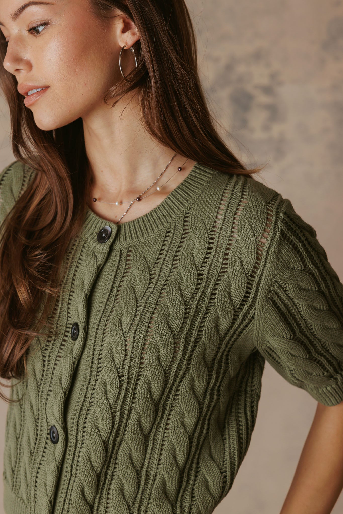 Bridey Cotton Short Sleeve Cardigan