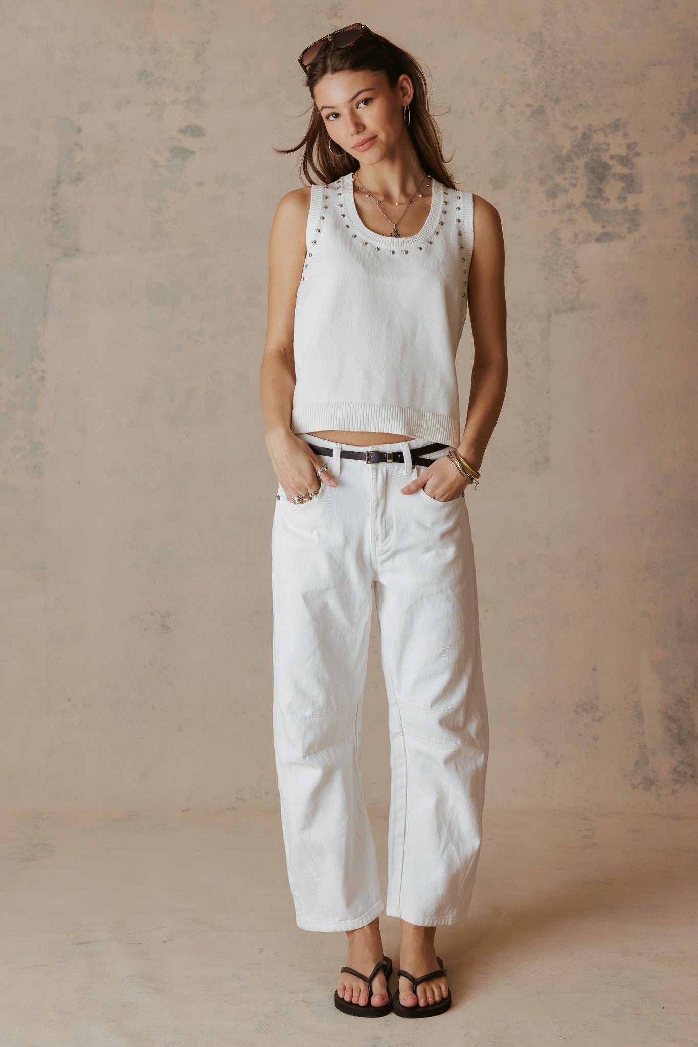 Nancy Studded Knit Tank