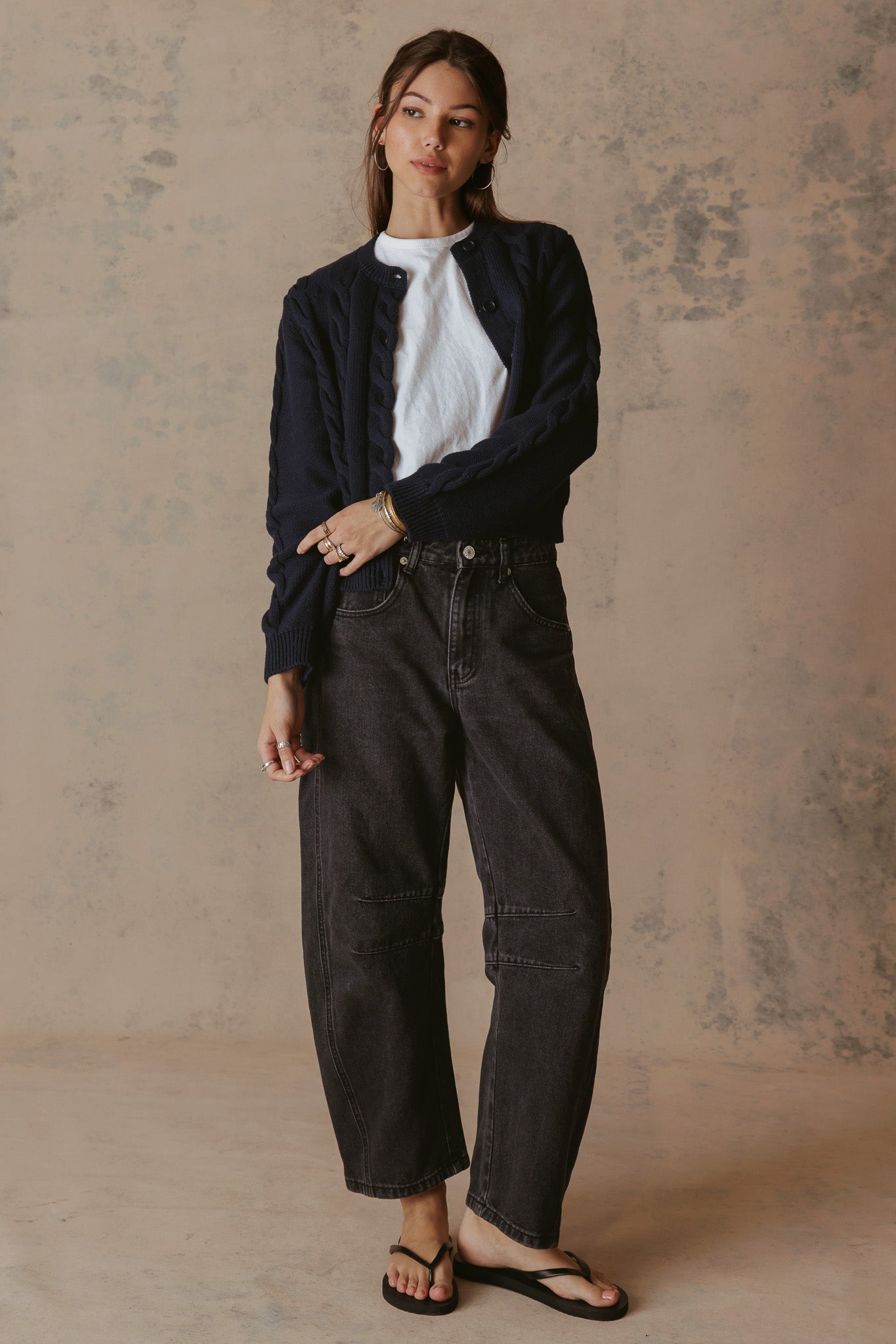 Juniper Women's Cotton Cable Cardigan