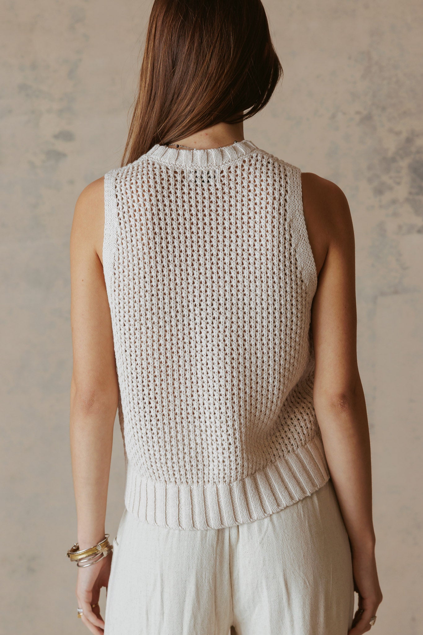 Keiko Linen Blend Texture Knit Tank
