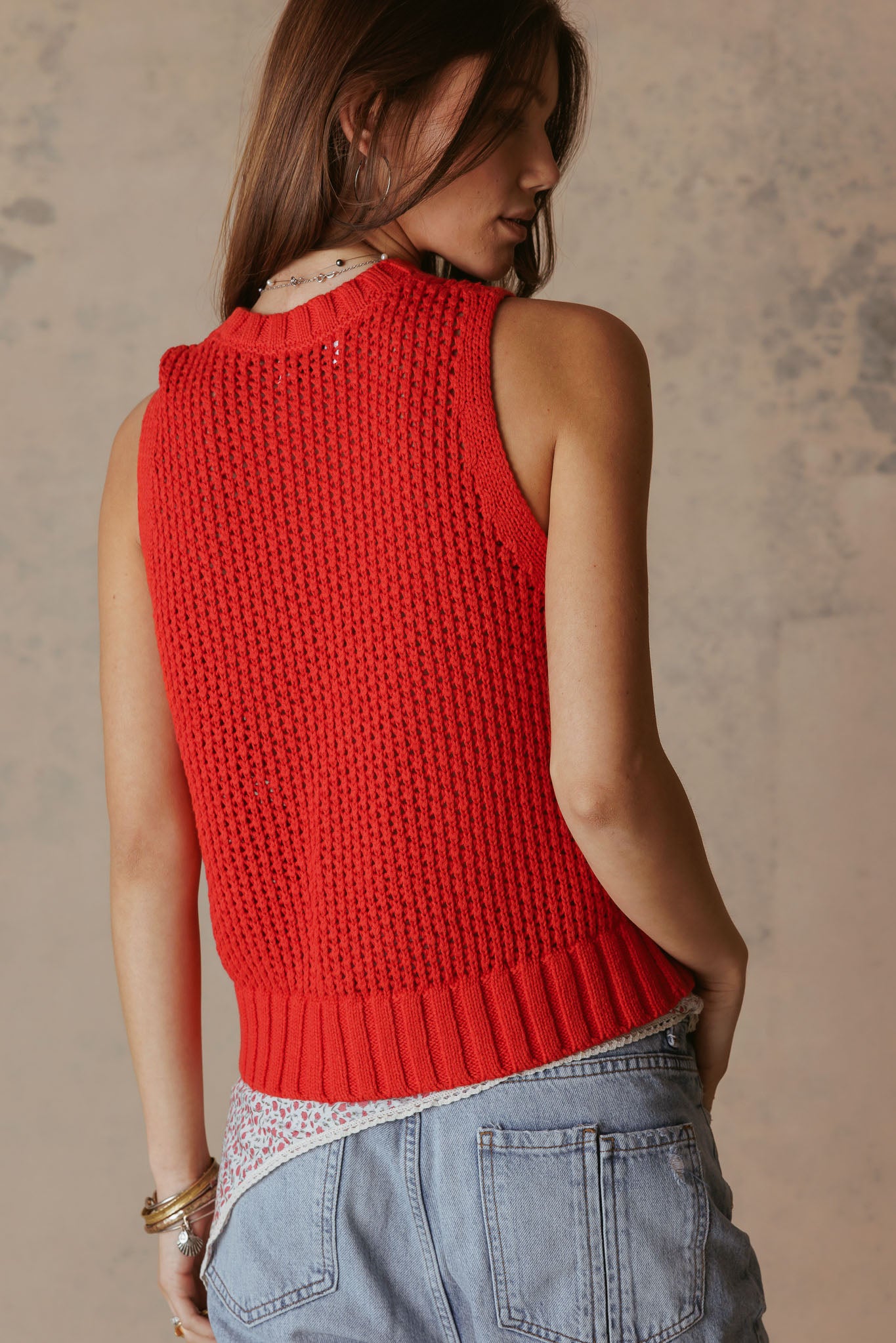 Keiko Linen Blend Texture Knit Tank