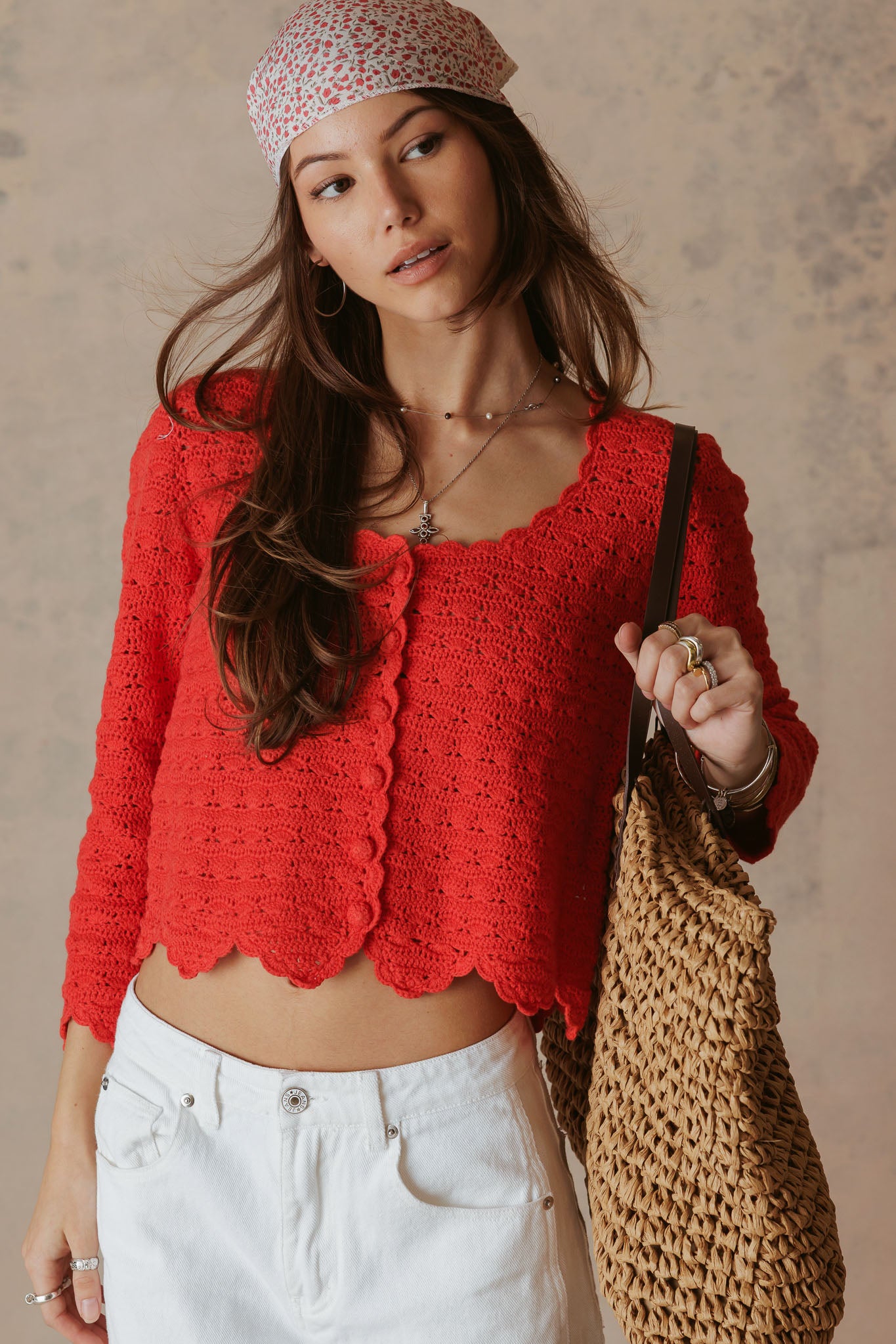 Rey Cotton Hand Crochet Cardigan